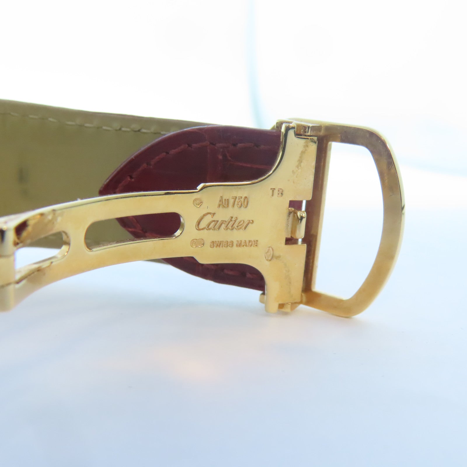 CARTIER Tank Anglaise Diamond 18K玫瑰金手錶自動機芯銀色