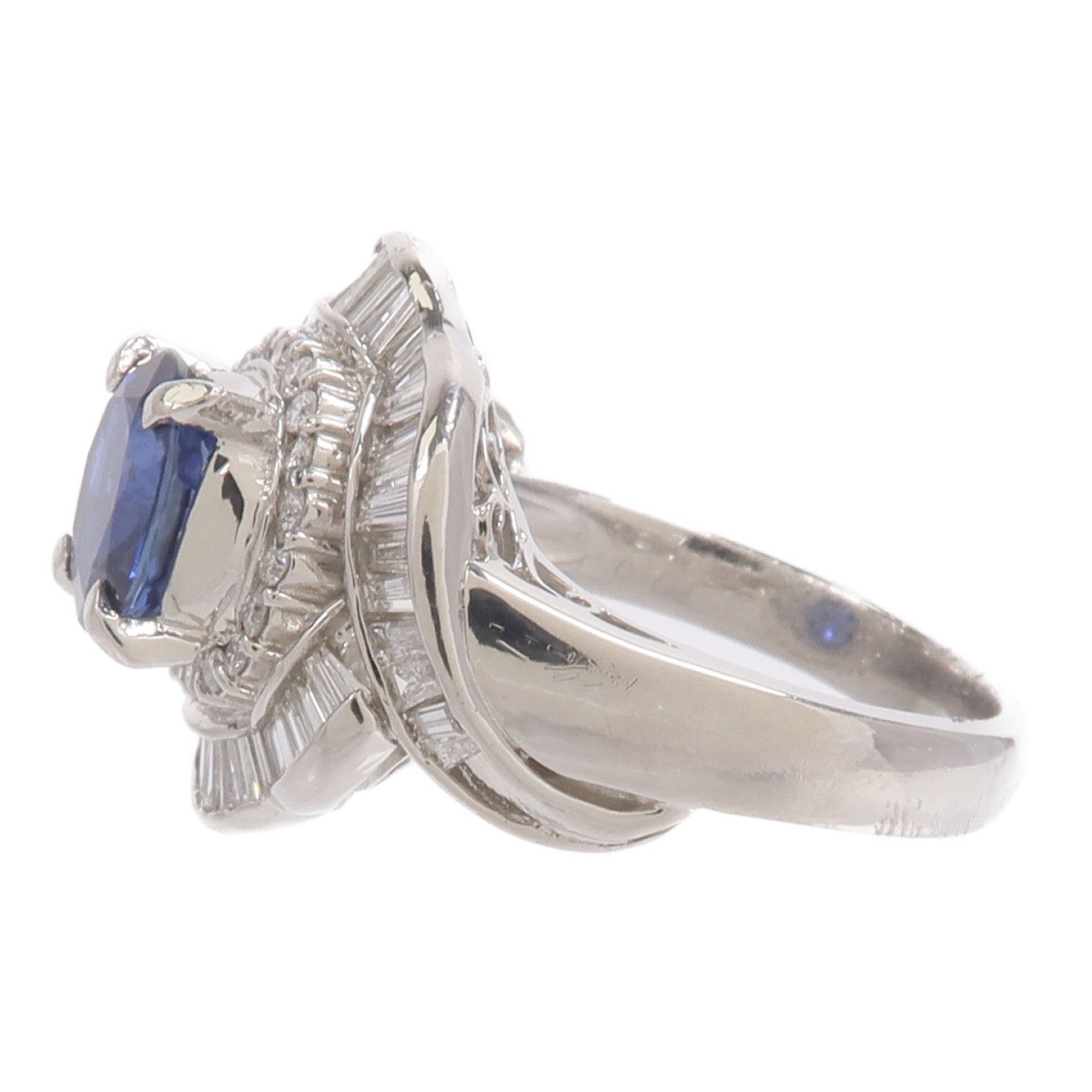JEWELRY PT900鉑金Sapphire Diamond Ring藍寶石/鑽石戒指
