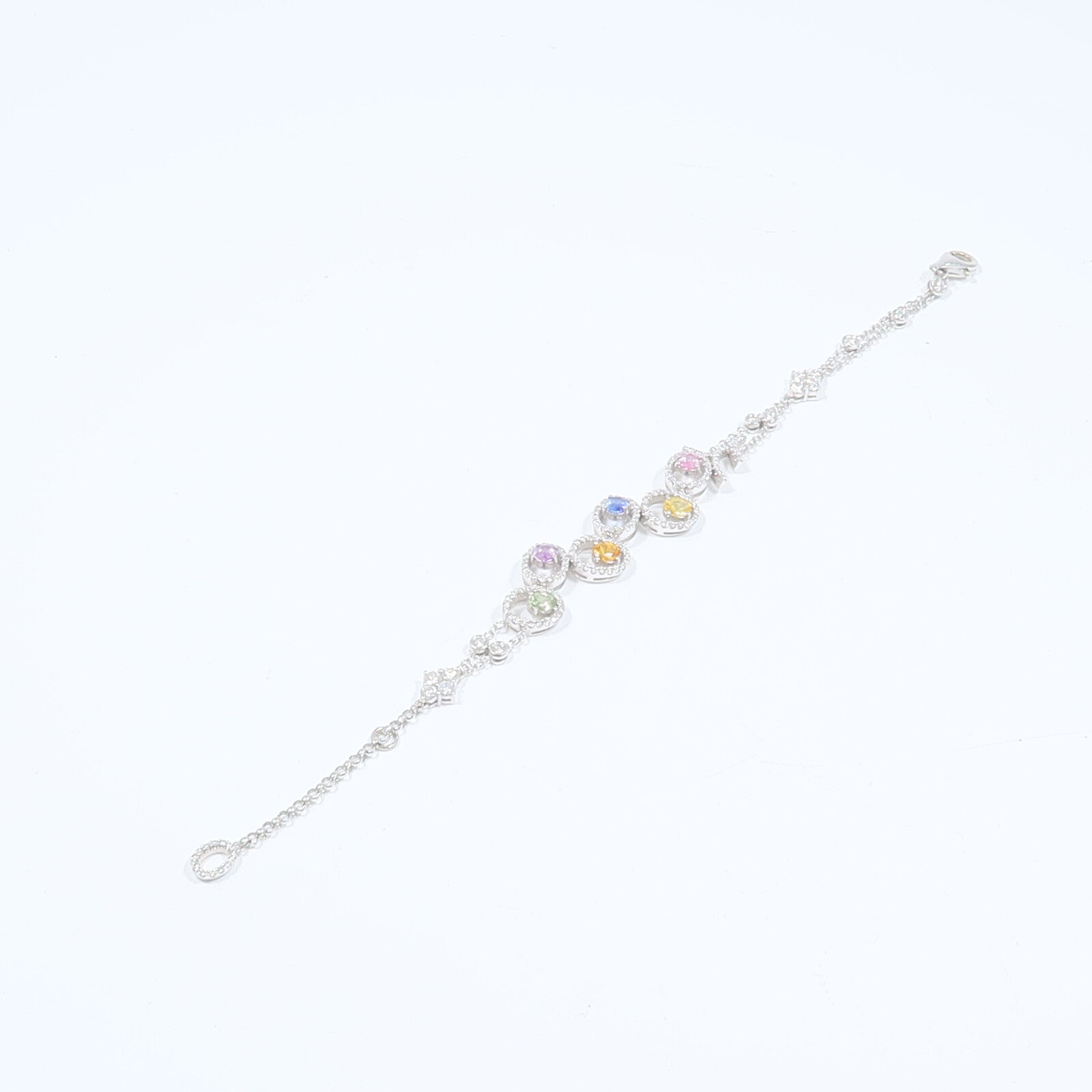 JEWELRY 18K白金Color stone Bracelet彩色寶石手鏈