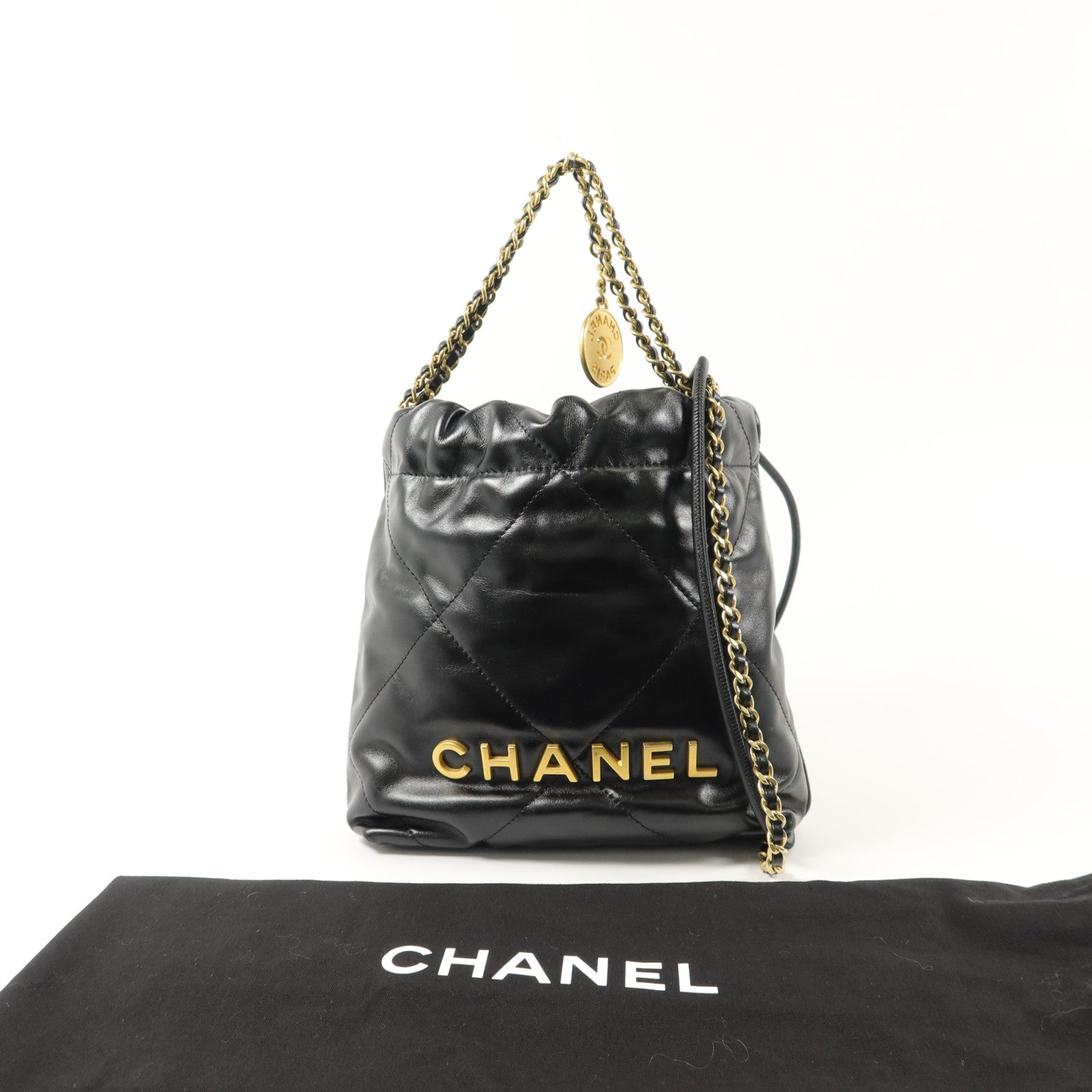 CHANEL 牛皮皮革Chanel 22 Mini手挽肩背兩用袋