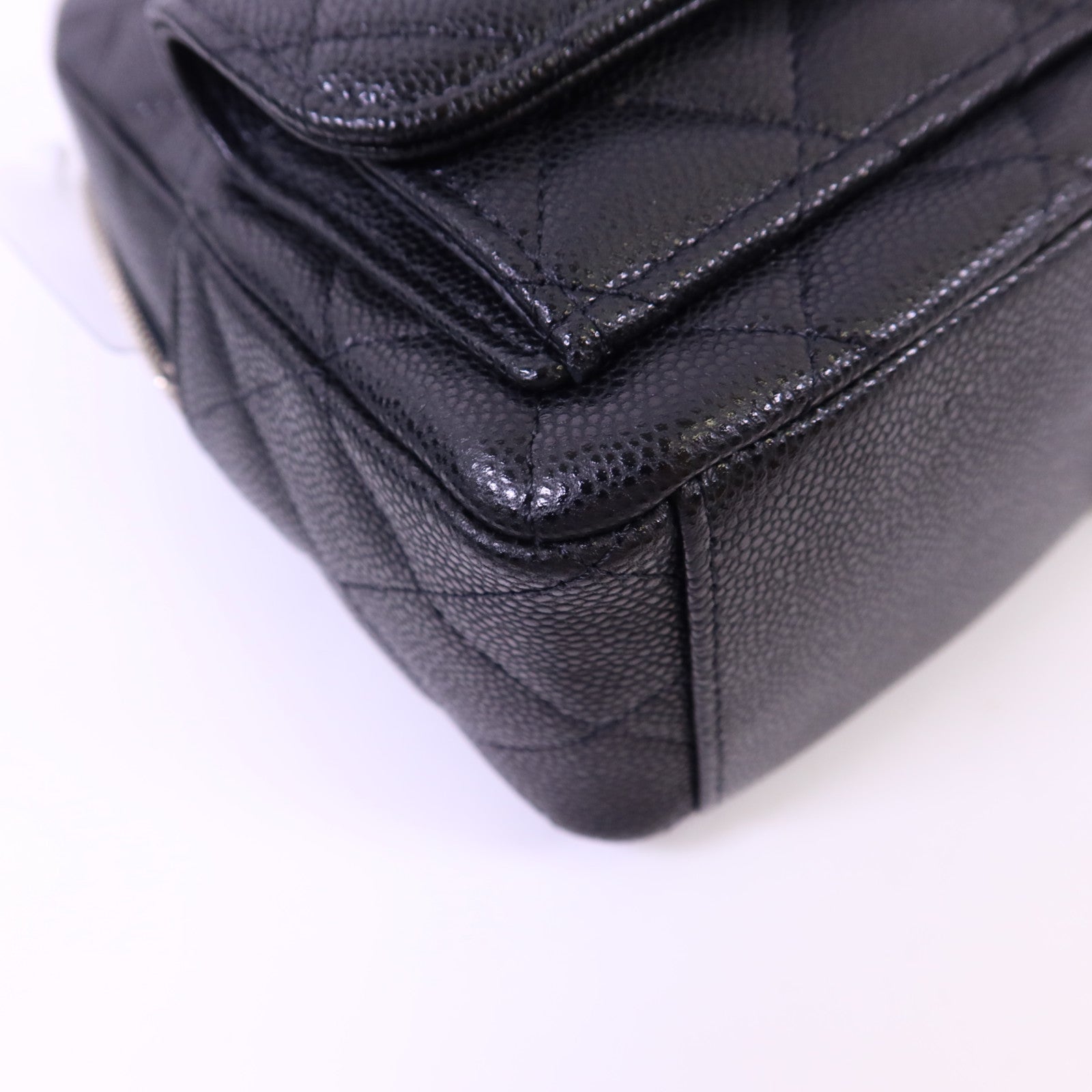 CHANEL 【激減優惠】牛皮皮革Mini Backpack銀扣背包
