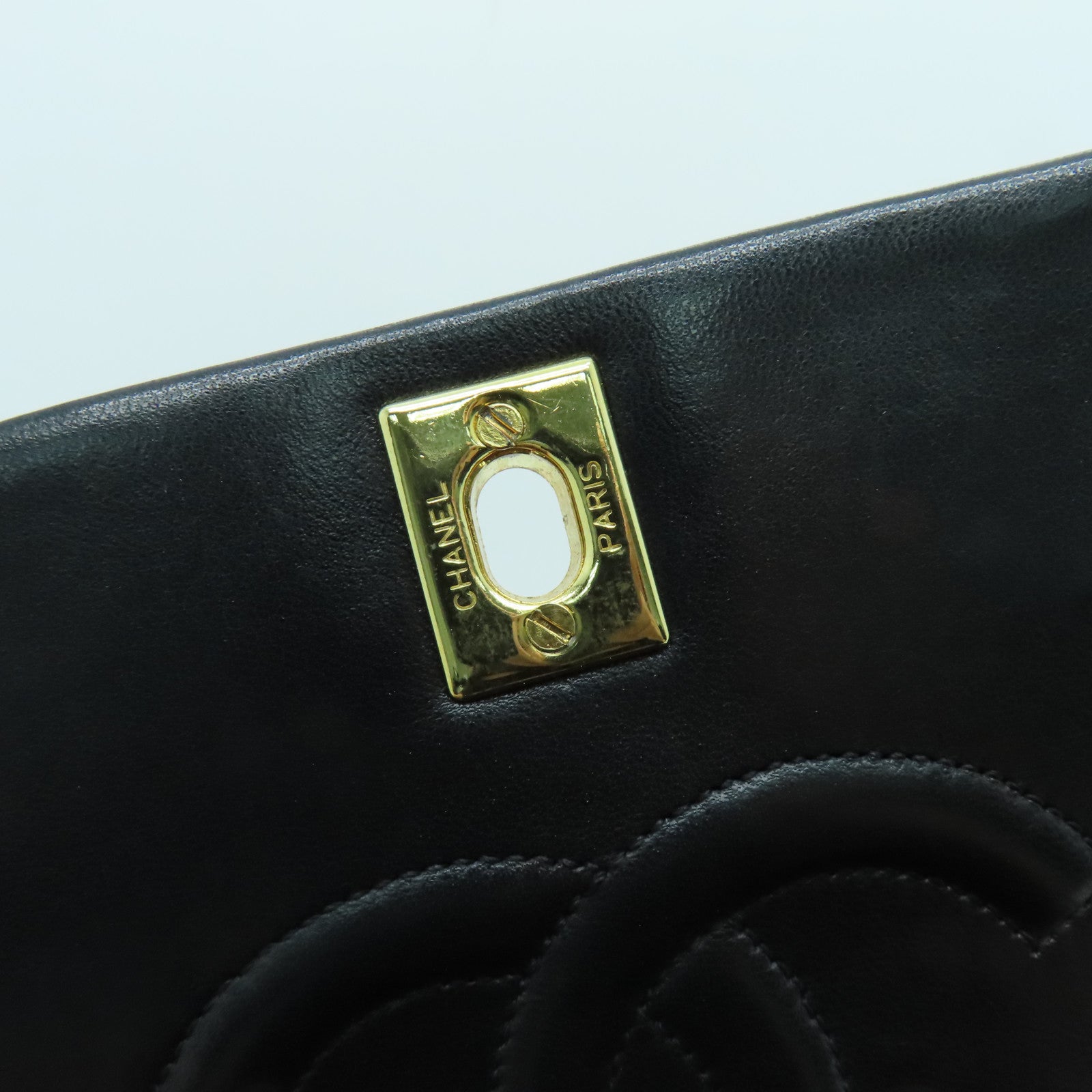 CHANEL 【激減優惠】菱格羊皮皮革Chain Shoulder Bag金扣黑色