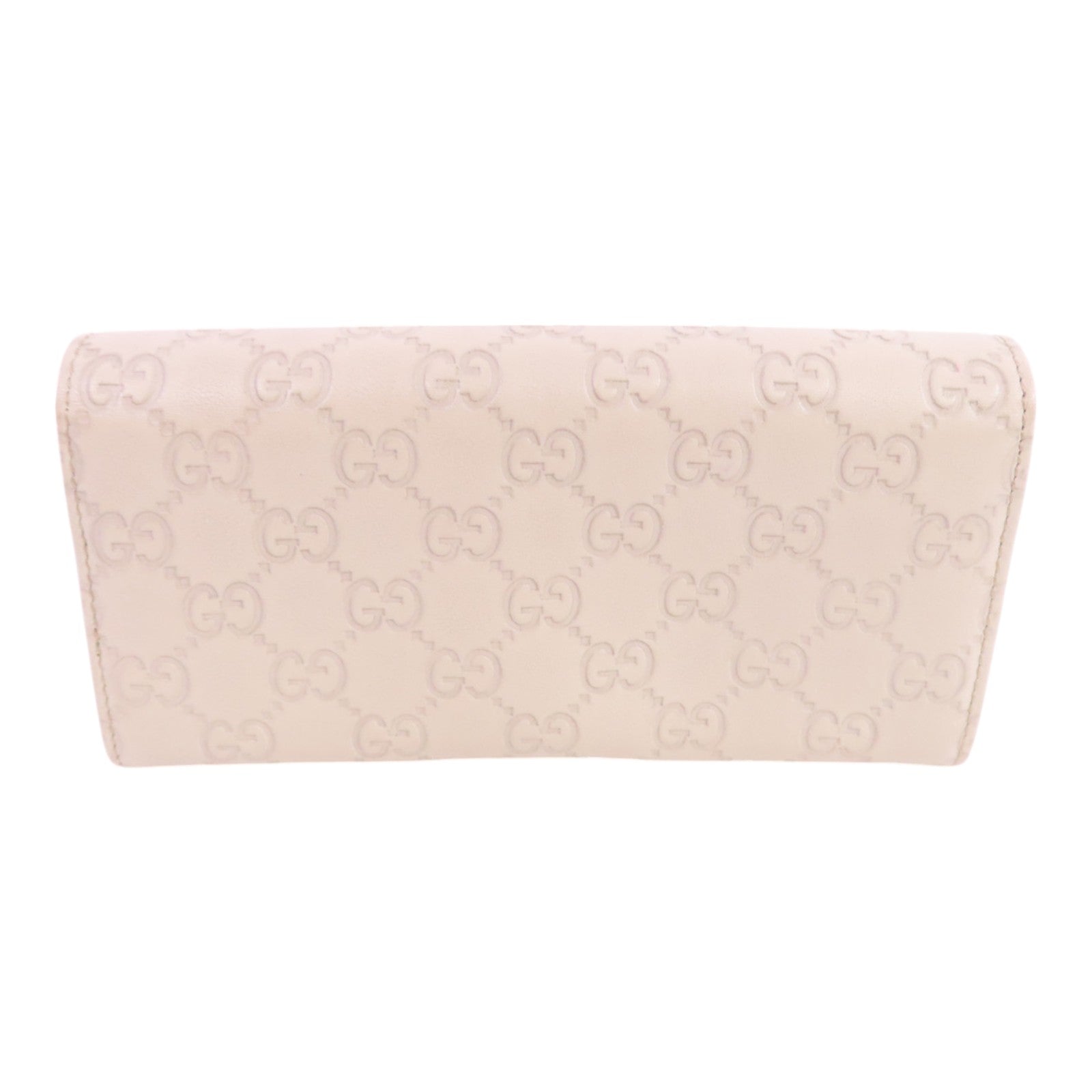 GUCCI GG GHW Shima Lovely Long Wallet 245728 Calfskin Leather