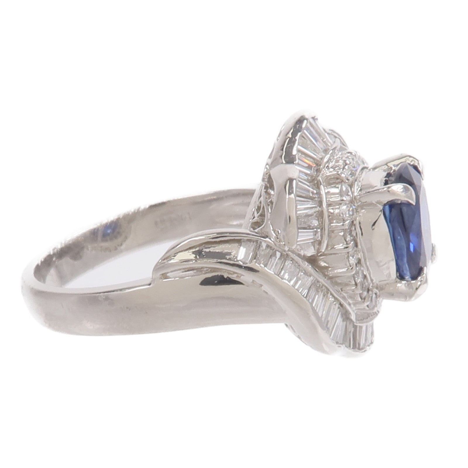 JEWELRY PT900鉑金Sapphire Diamond Ring藍寶石/鑽石戒指