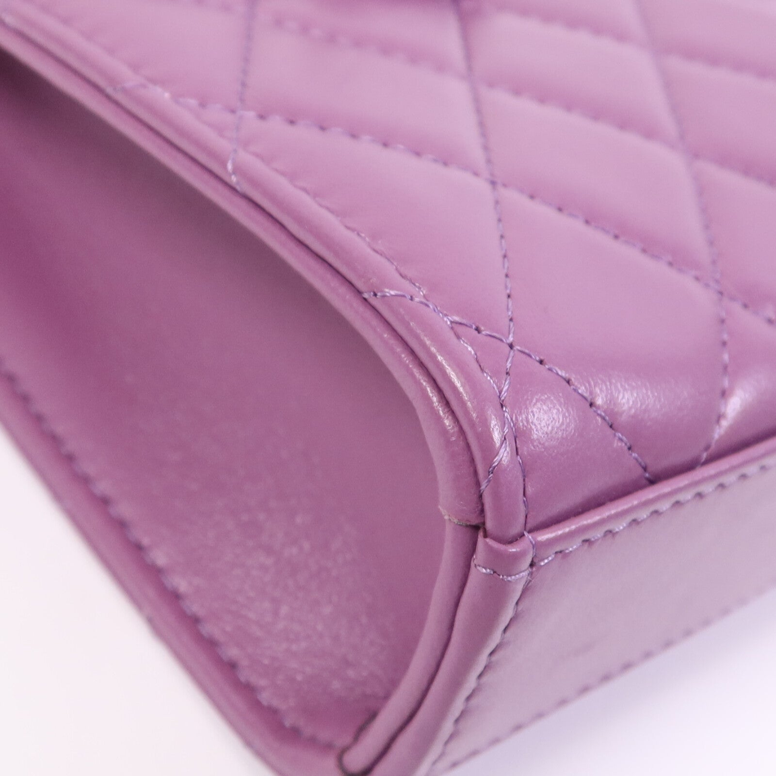 CHANEL 羊皮皮革Phone Holder銀扣鏈帶肩背袋