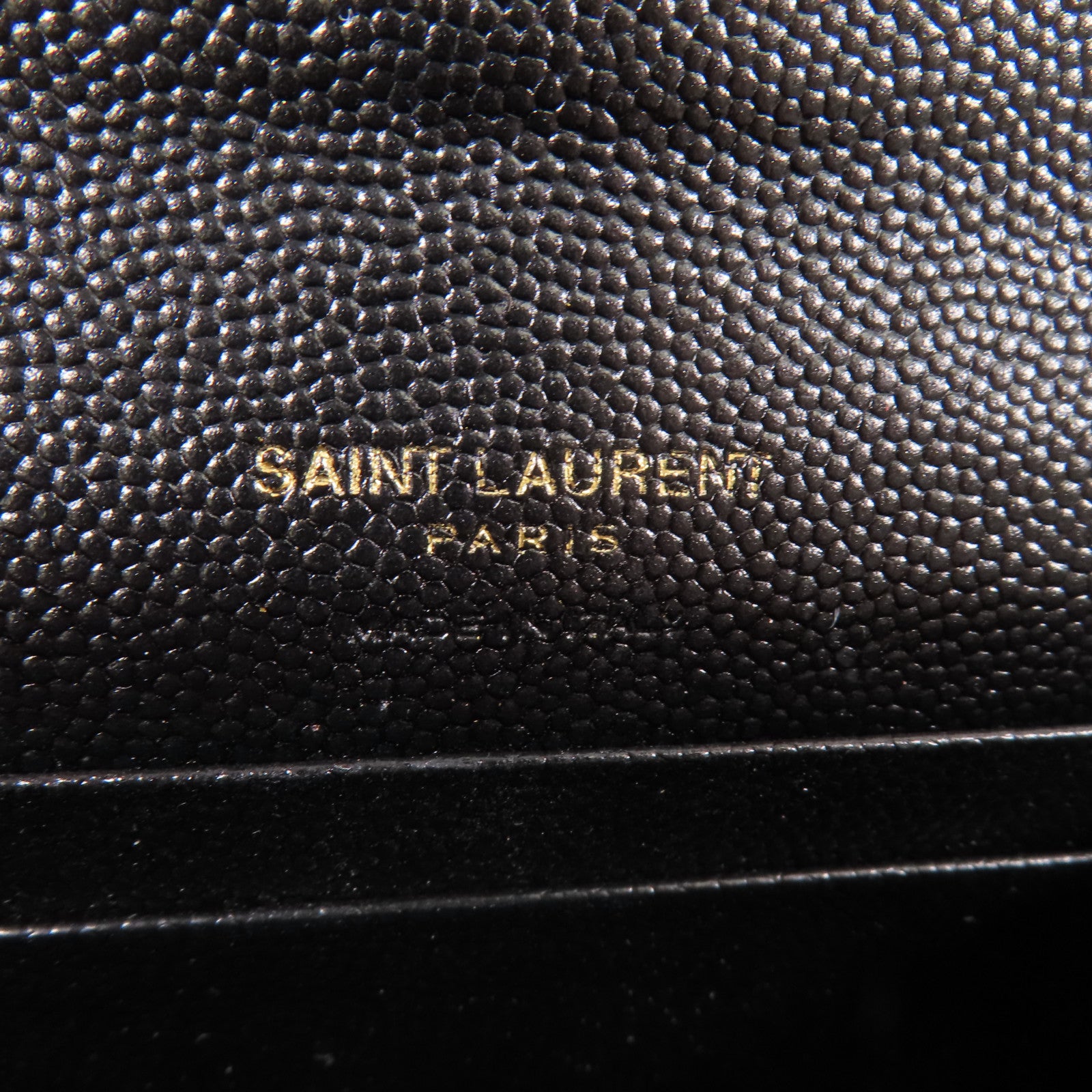 YVES SAINT LAURENT 牛皮皮革Card Case金扣卡套