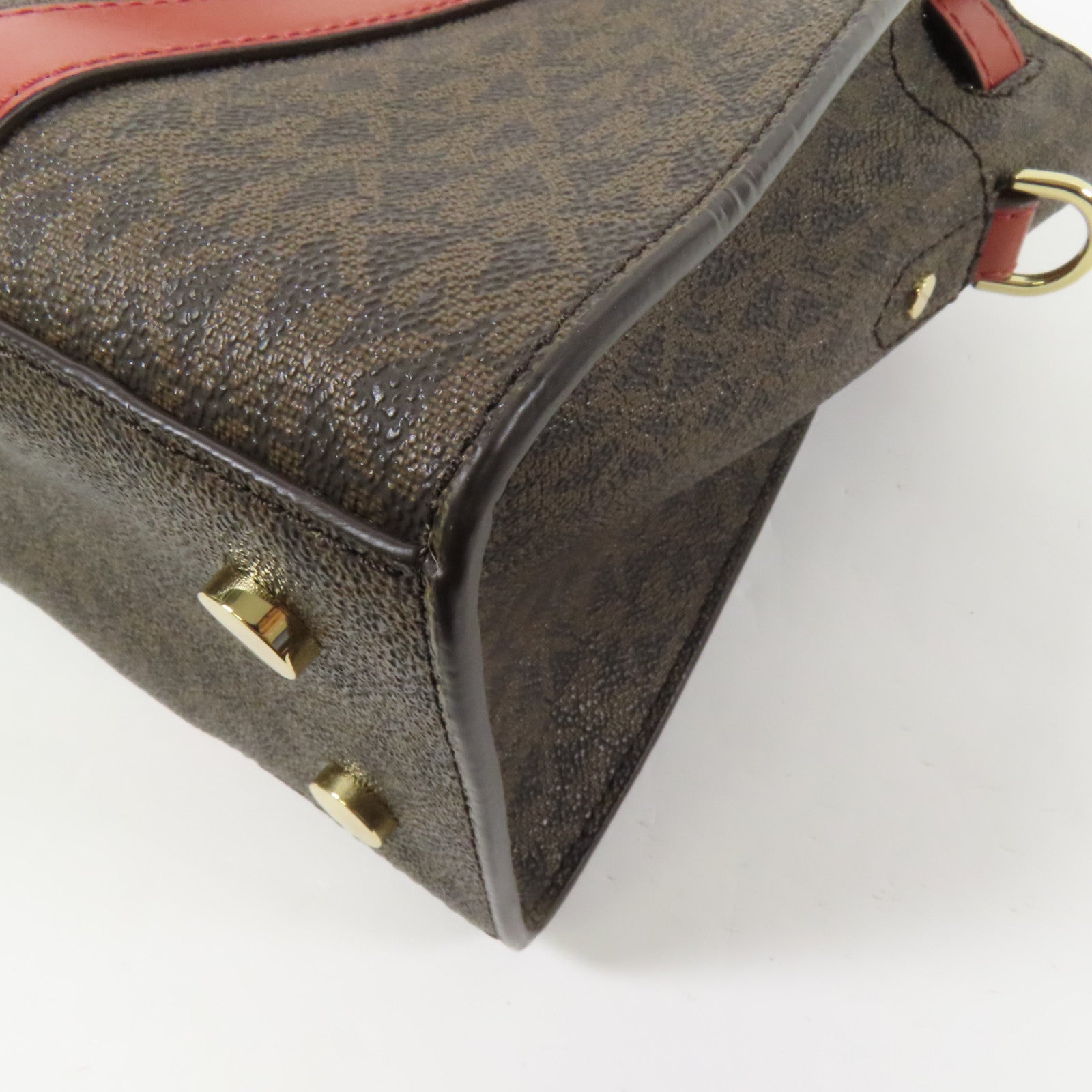 Michael Kors 塗層帆布Shoulder Bag金扣手挽袋