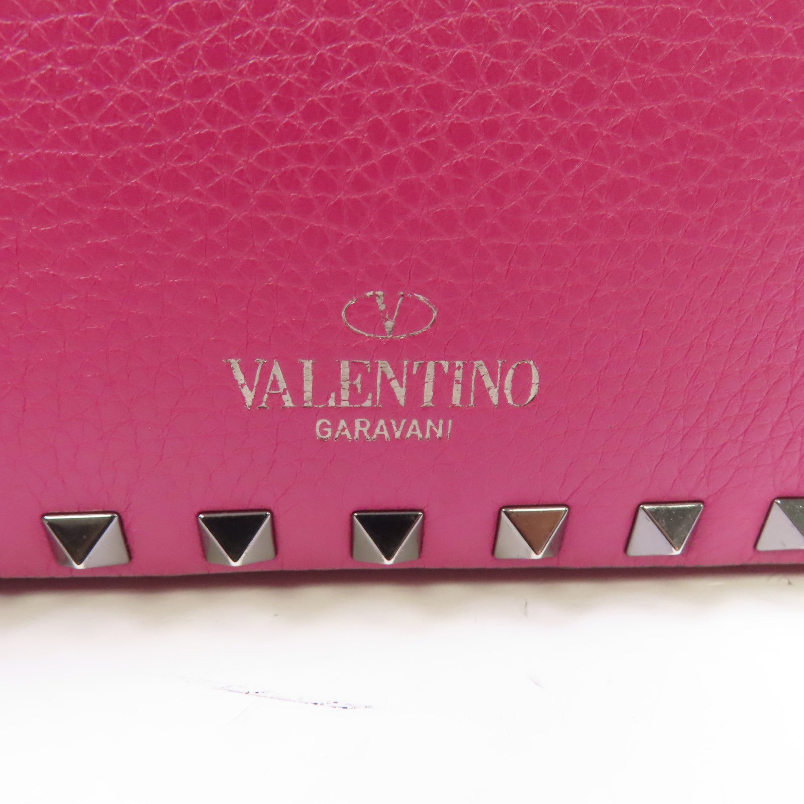 Valentino 【激減優惠】牛皮皮革Shoulder Bag銀扣肩背袋紫色