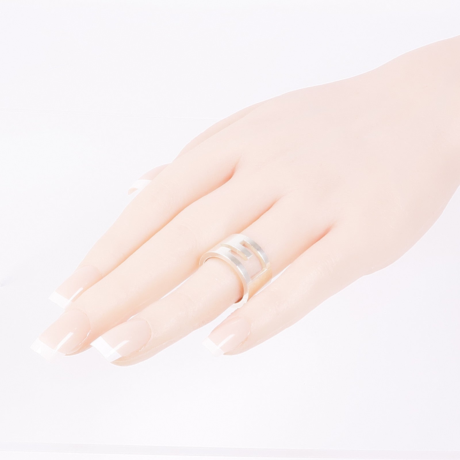 GUCCI 925純銀G Wide Ring戒指US#5.5