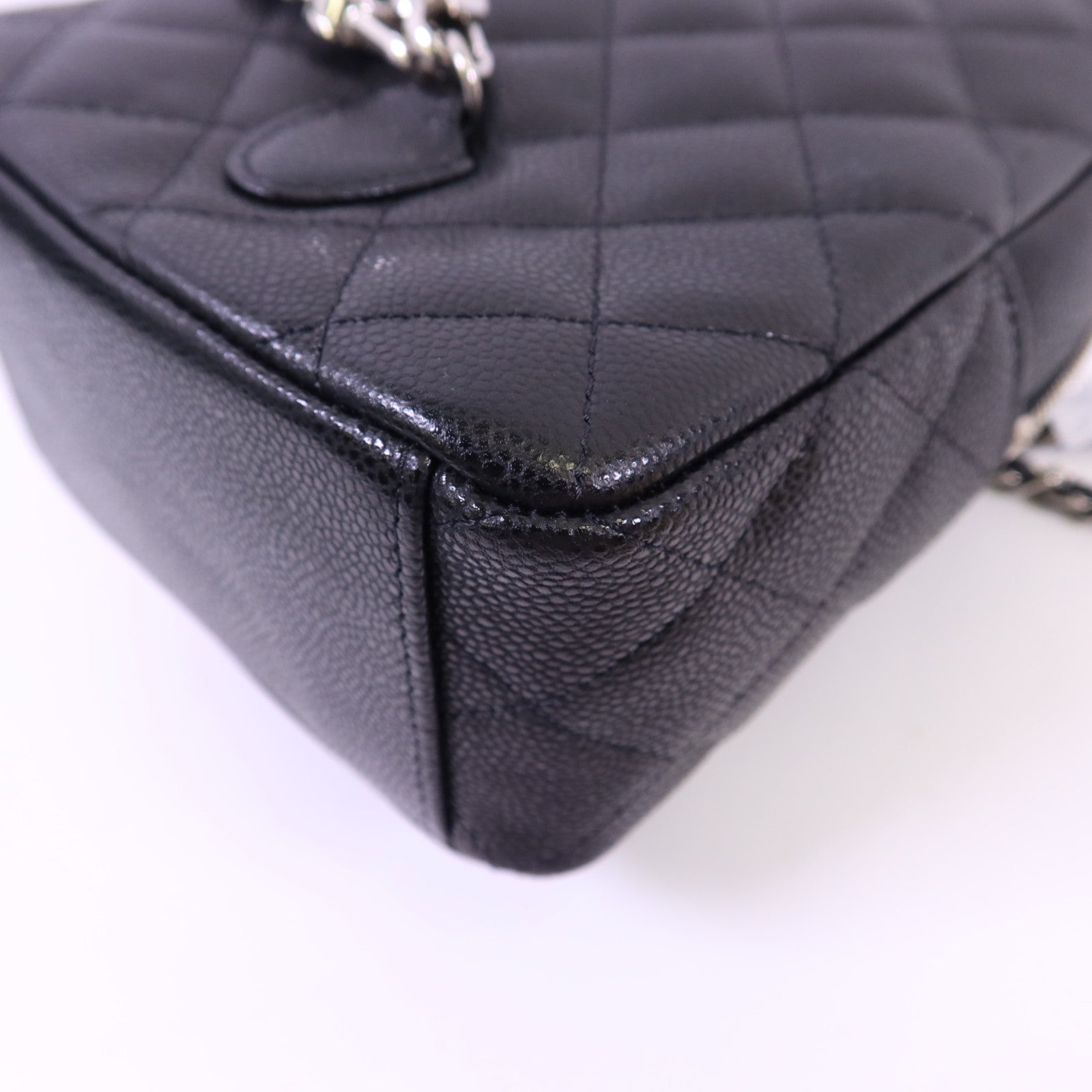 CHANEL 【激減優惠】牛皮皮革Mini Backpack銀扣背包