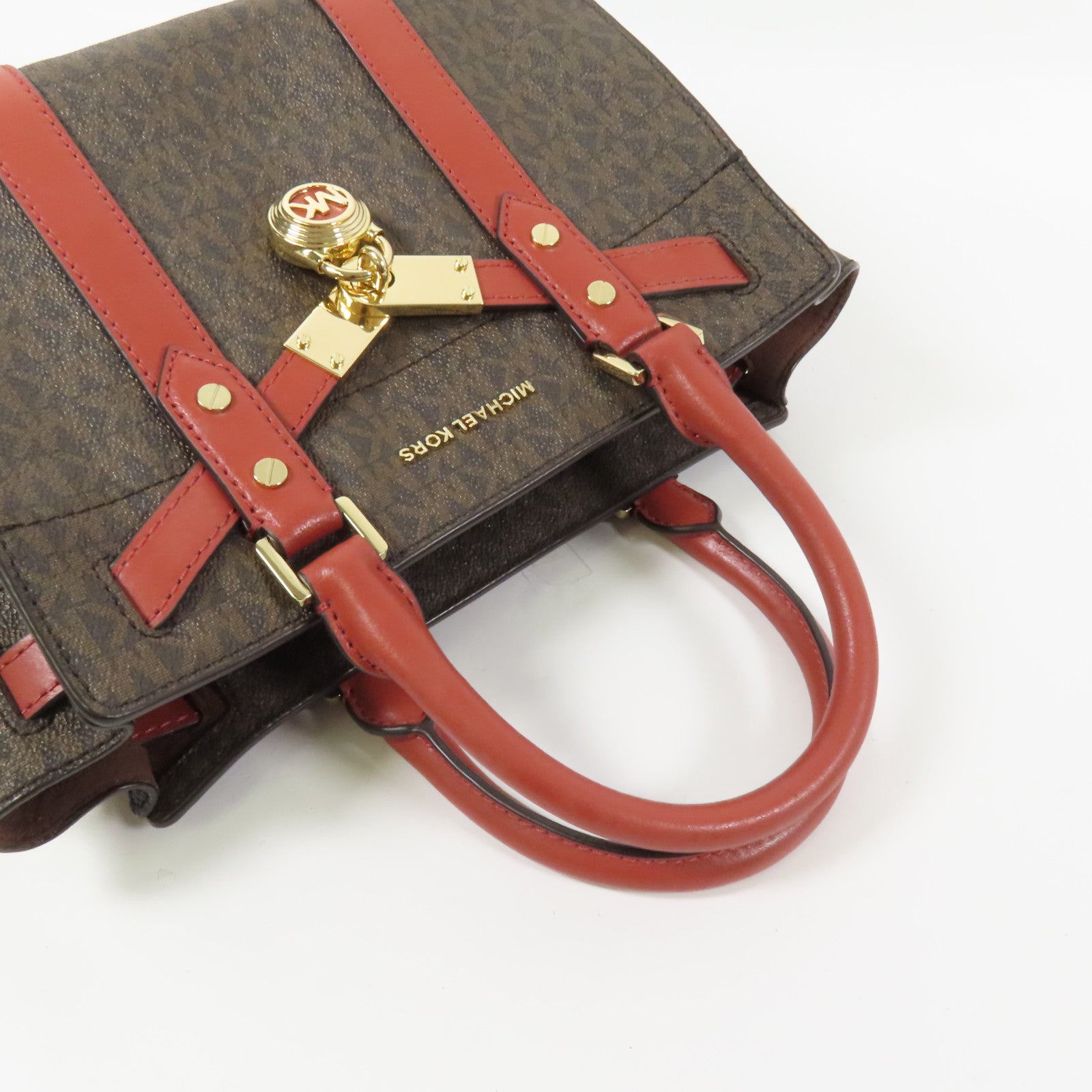 Michael Kors 塗層帆布Shoulder Bag金扣手挽袋