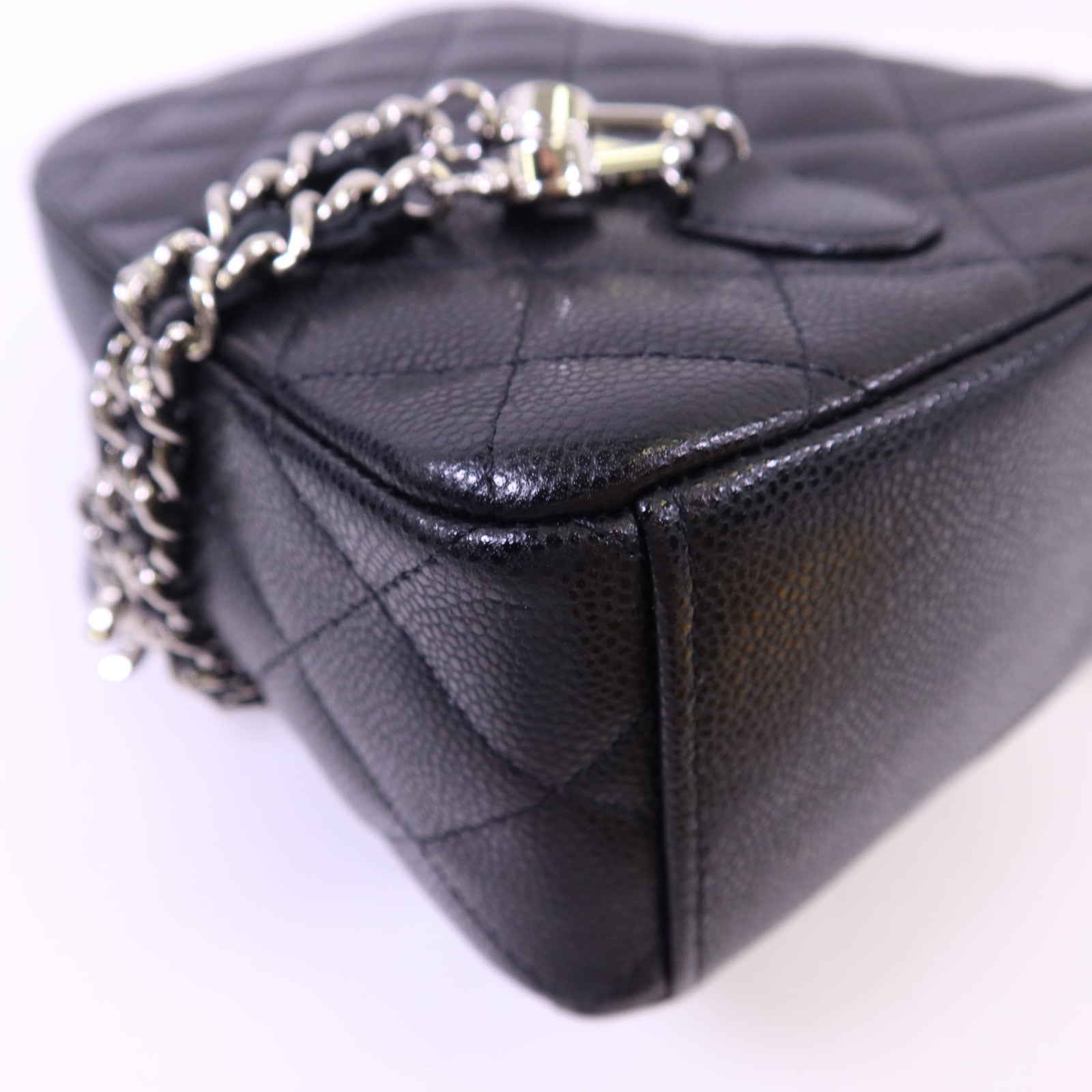 CHANEL 【激減優惠】牛皮皮革Mini Backpack銀扣背包
