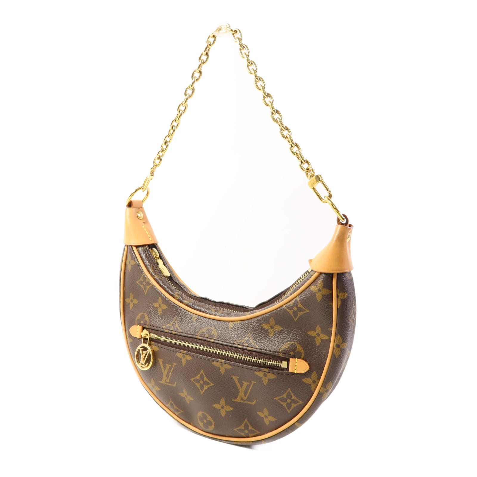 LOUIS VUITTON Monogram Loop金扣肩背袋棕色