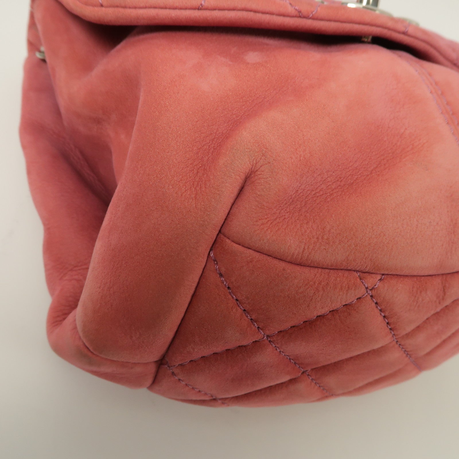 CHANEL 絨布Chain Shoulder鏈帶肩背袋