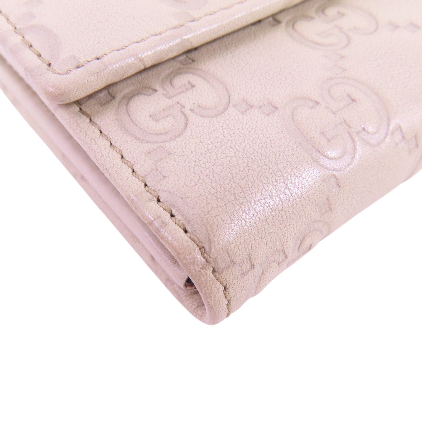 GUCCI GG GHW Shima Lovely Long Wallet 245728 Calfskin Leather