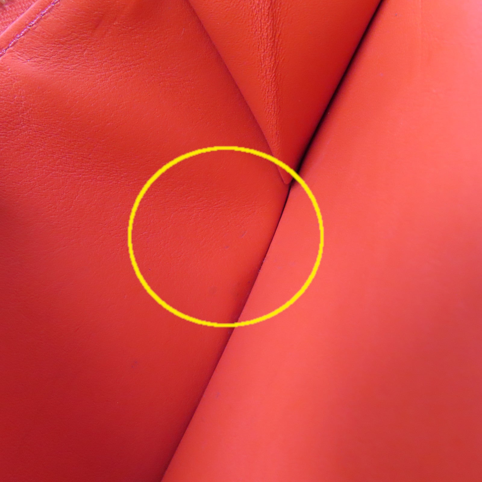CELINE 牛皮皮革Clutch Wallet金扣手挽錢包兩用袋杏色/紅色