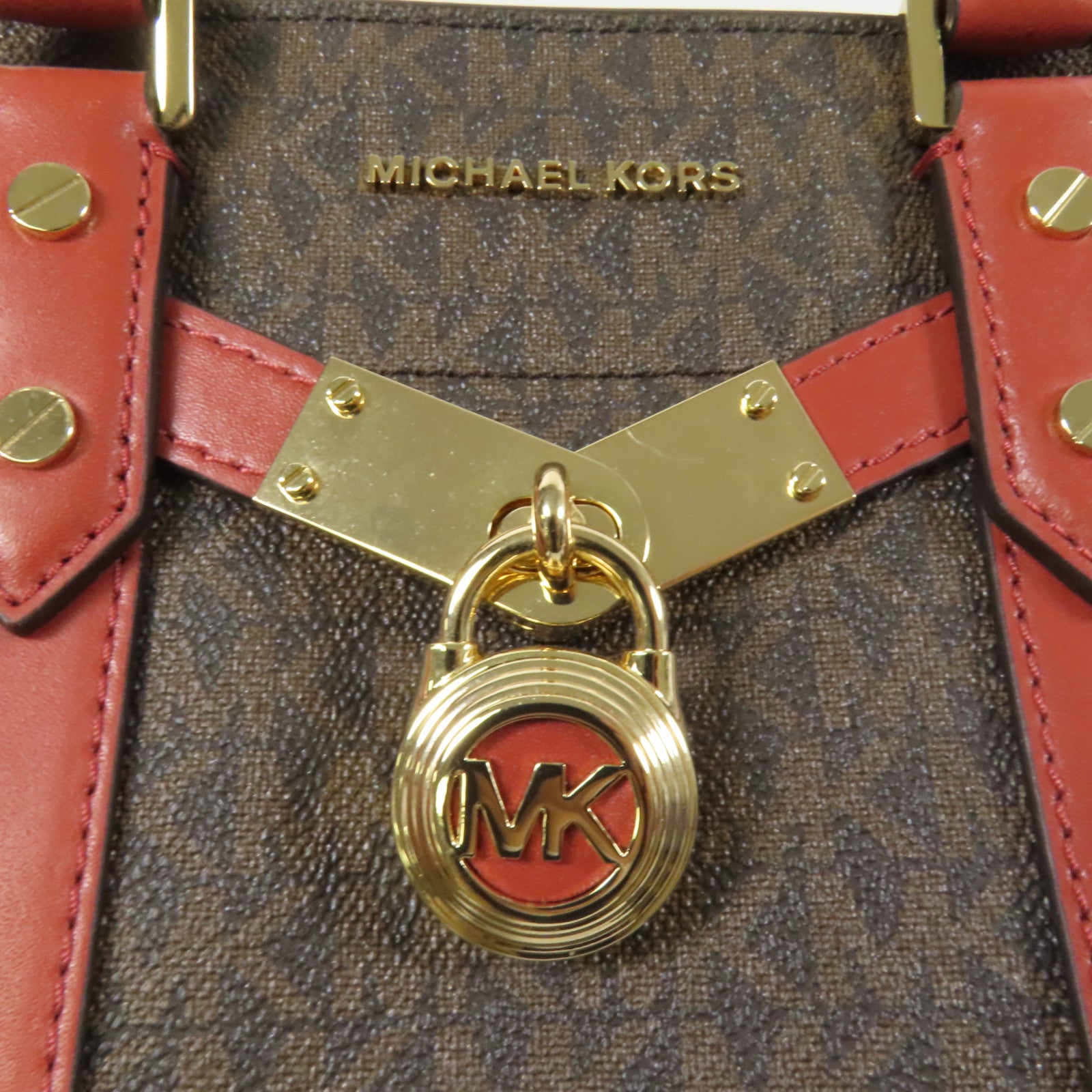 Michael Kors 塗層帆布Shoulder Bag金扣手挽袋