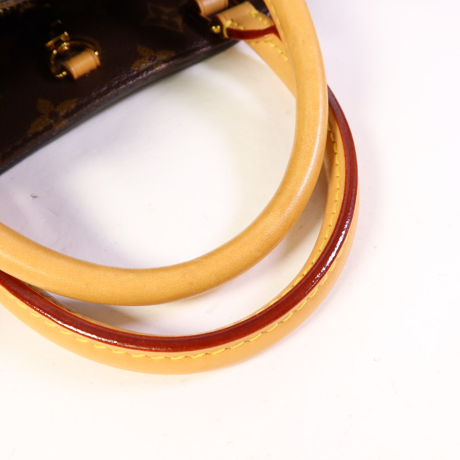 LOUIS VUITTON Monogram Montaigne BB金扣手挽肩背兩用袋棕色