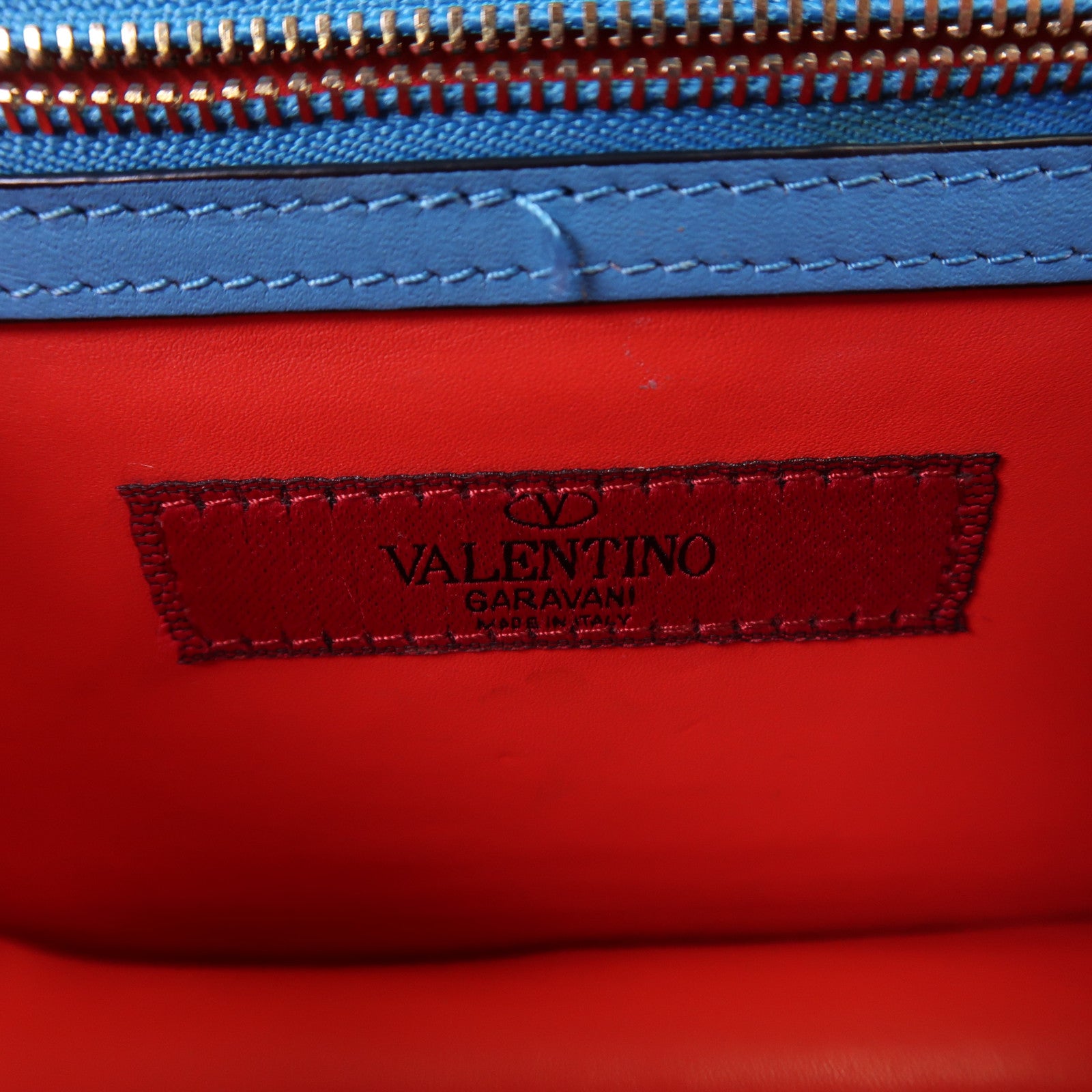 Valentino 牛皮皮革Garavani Glam Lock金扣鏈帶肩背袋