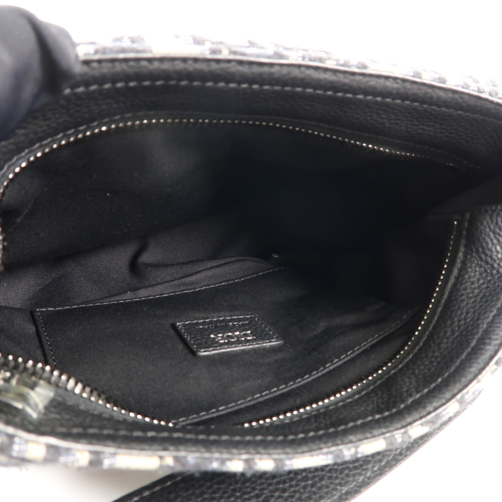 Dior 帆布Mini Saddle soff銀扣手挽肩背兩用袋