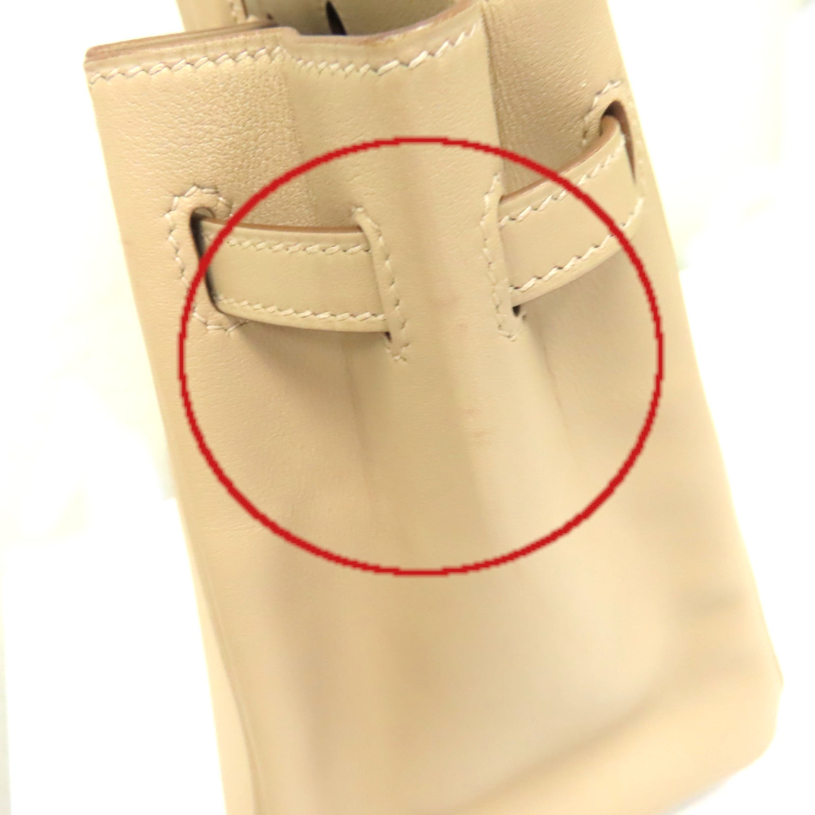 HERMES Swift皮革Birkin 25 Hand Bag銀扣手挽袋Argile鑽石灰色