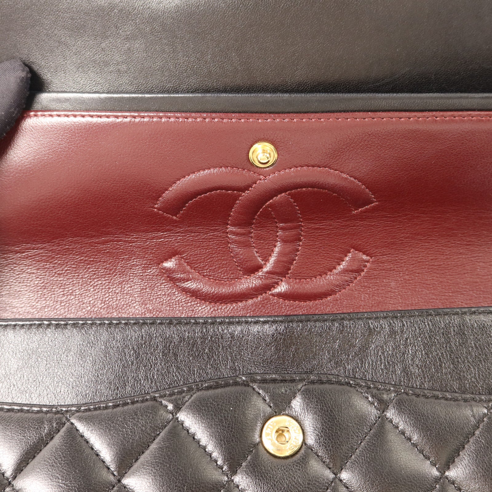 CHANEL 羊皮皮革Classic 25金扣鏈帶肩背袋