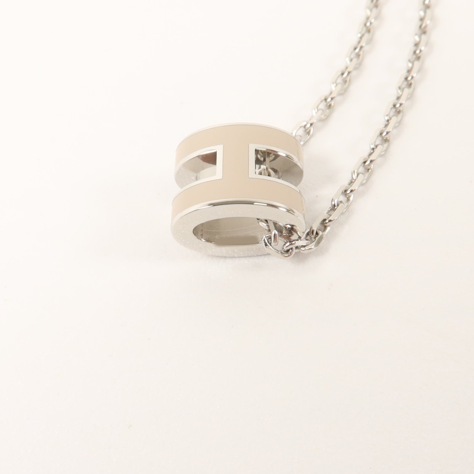 HERMES 金屬Mini Pop H項鍊Marron Glace
