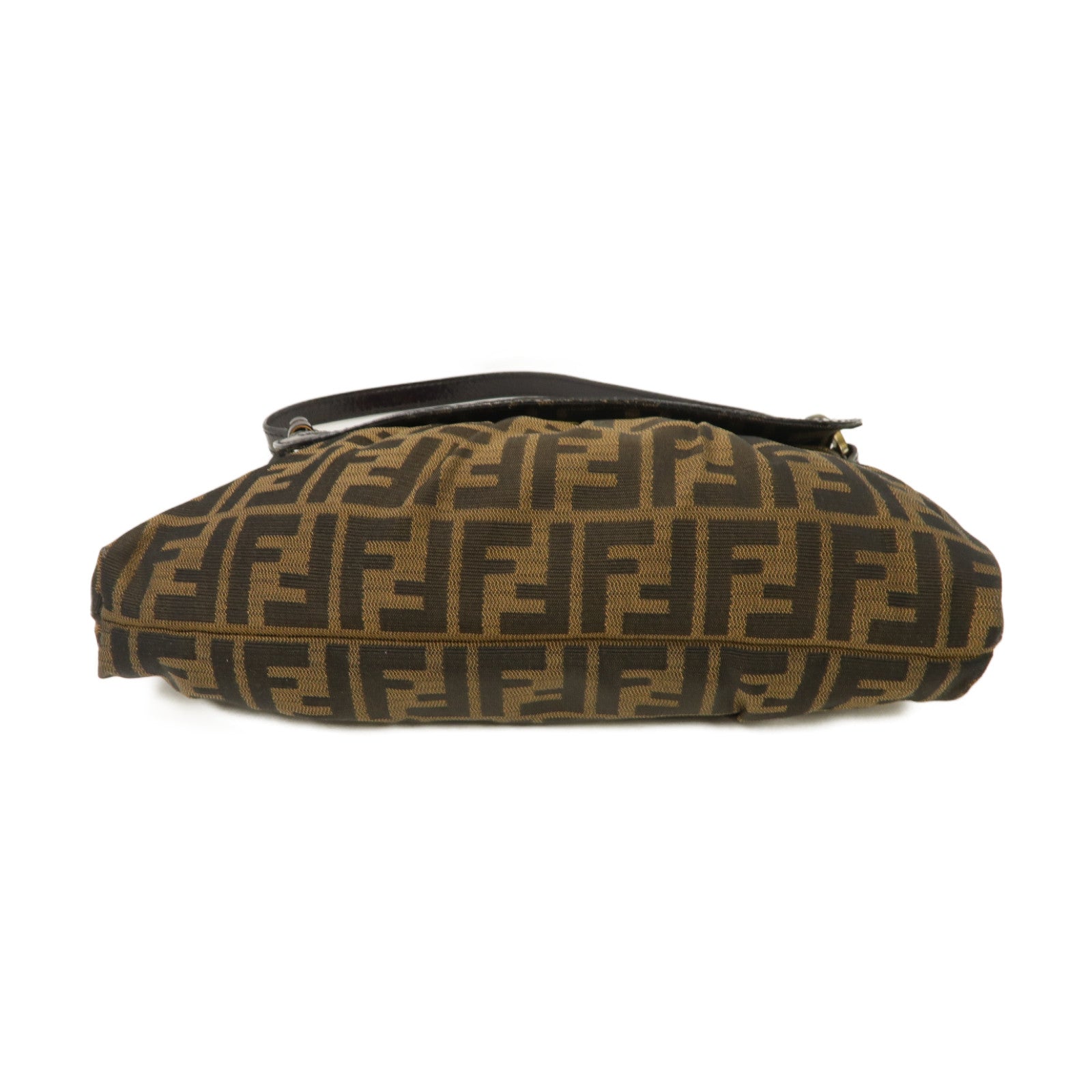 FENDI 帆布Chef Shoulder Bag金扣肩背袋啡色