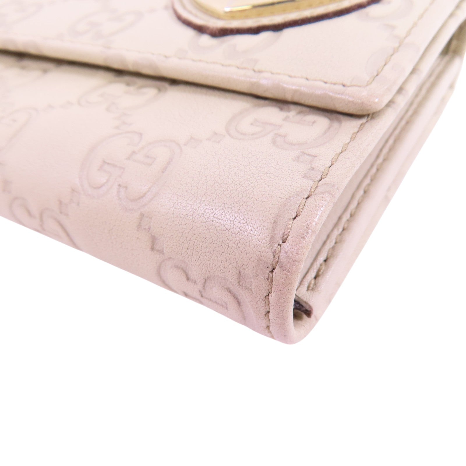 GUCCI GG GHW Shima Lovely Long Wallet 245728 Calfskin Leather