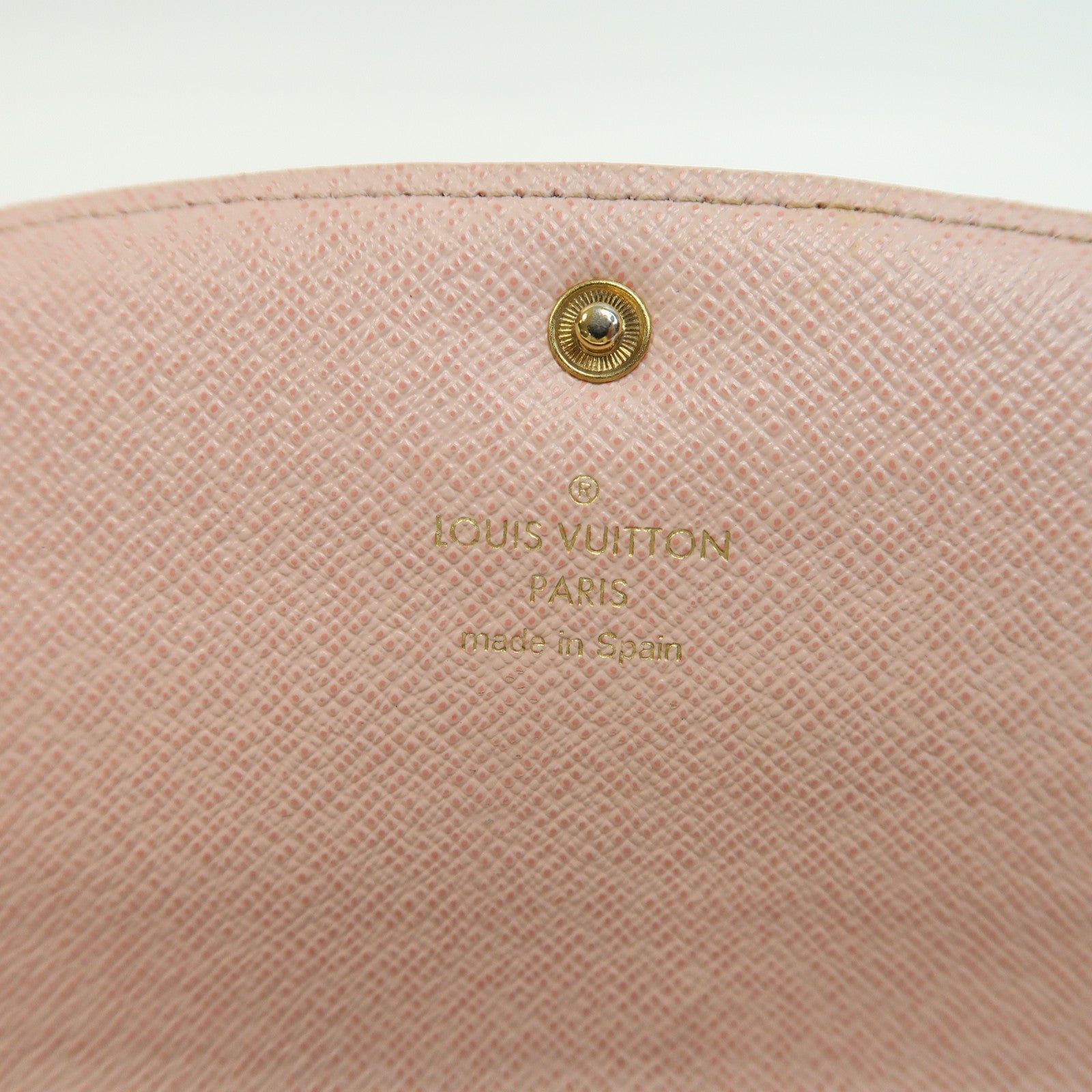 LOUIS VUITTON Monogram Emilie Wallet金扣長錢包啡色/粉紅色