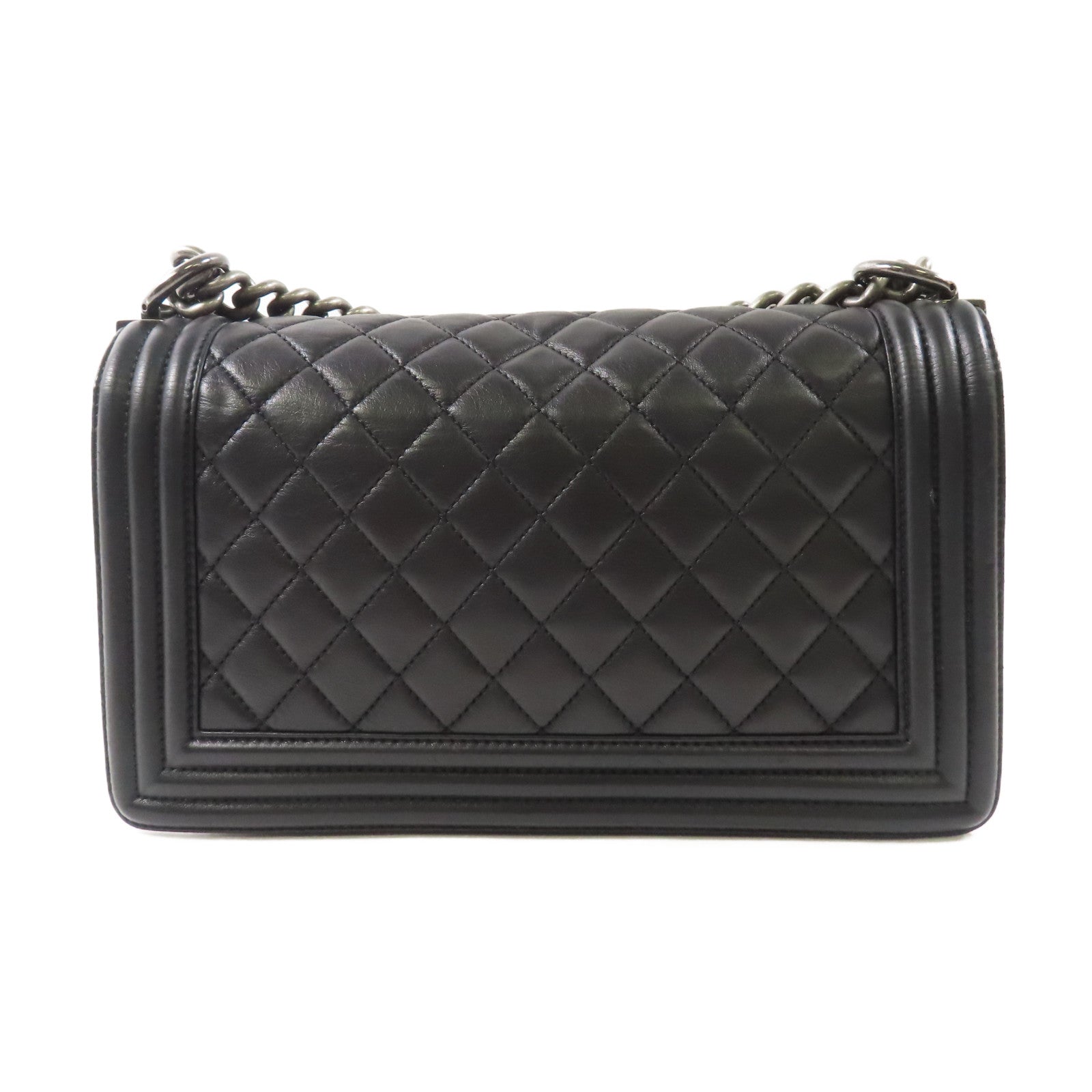 CHANEL 羊皮皮革Boy 25 Shoulder Bag鏈帶肩背袋
