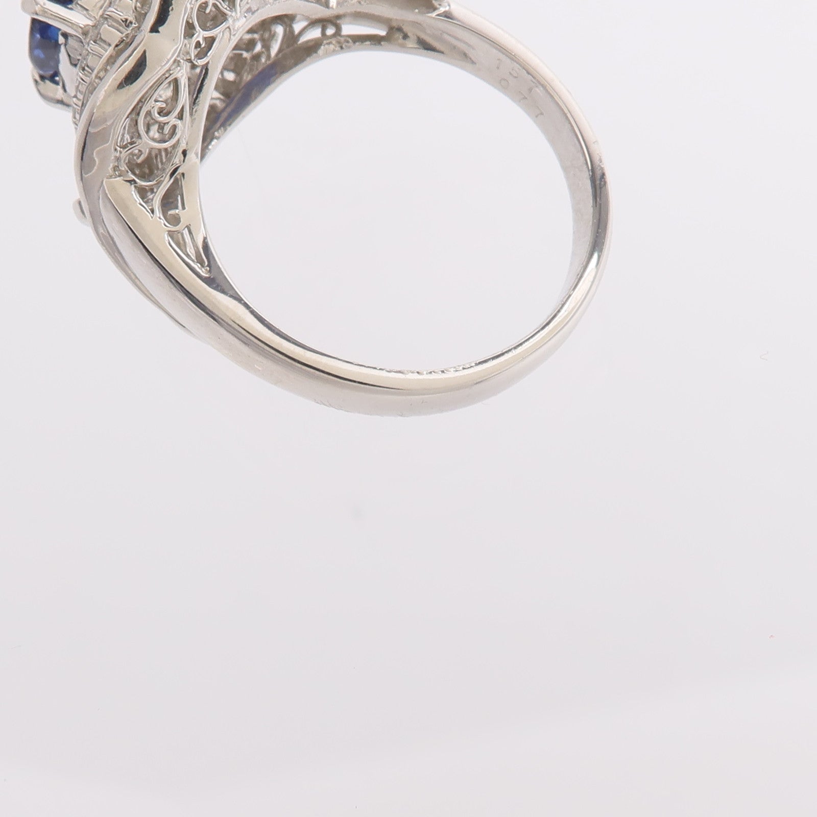 JEWELRY PT900鉑金Sapphire Diamond Ring藍寶石/鑽石戒指