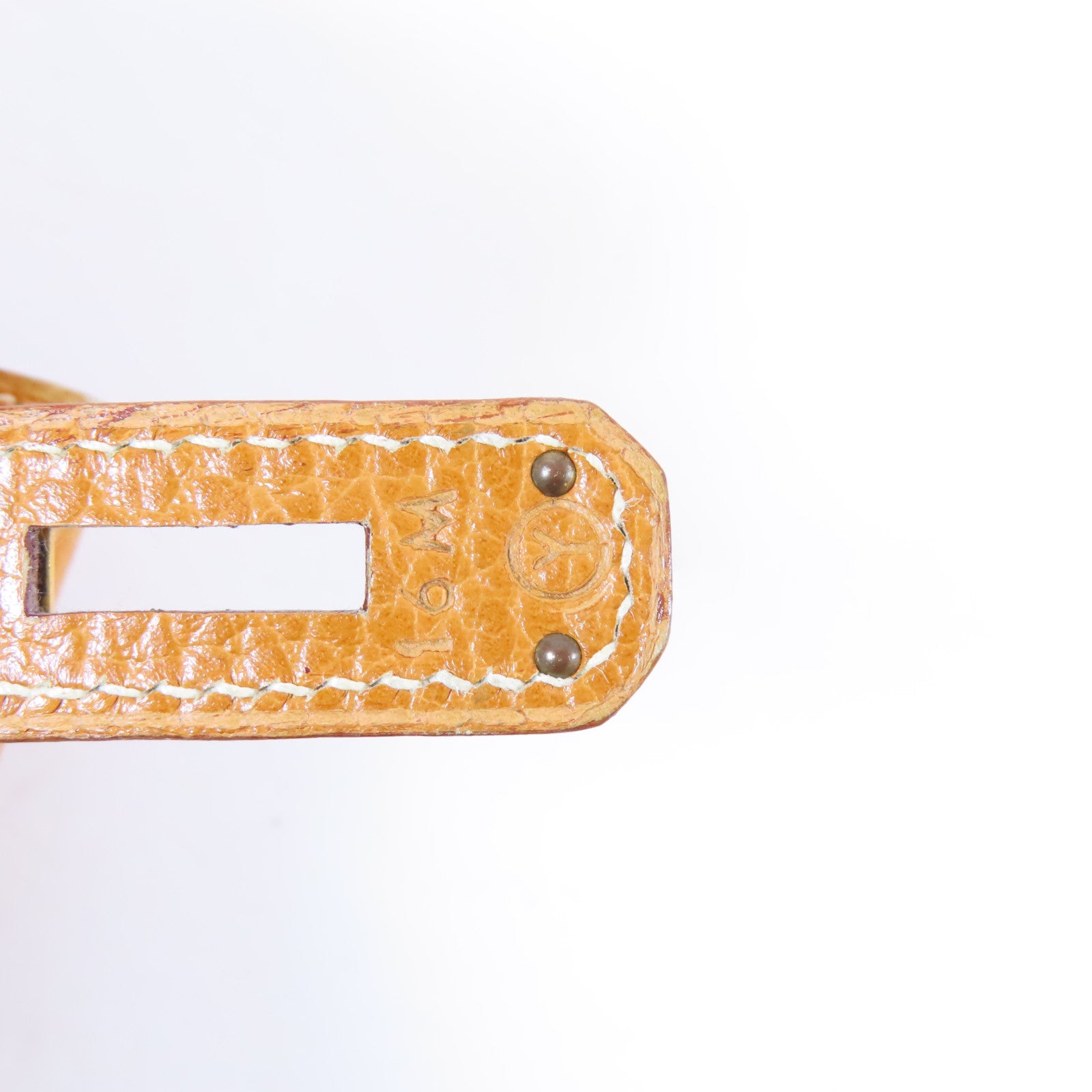 HERMES Ardennes皮革Haut a Courroies 32金扣手挽袋Caramel/啡色