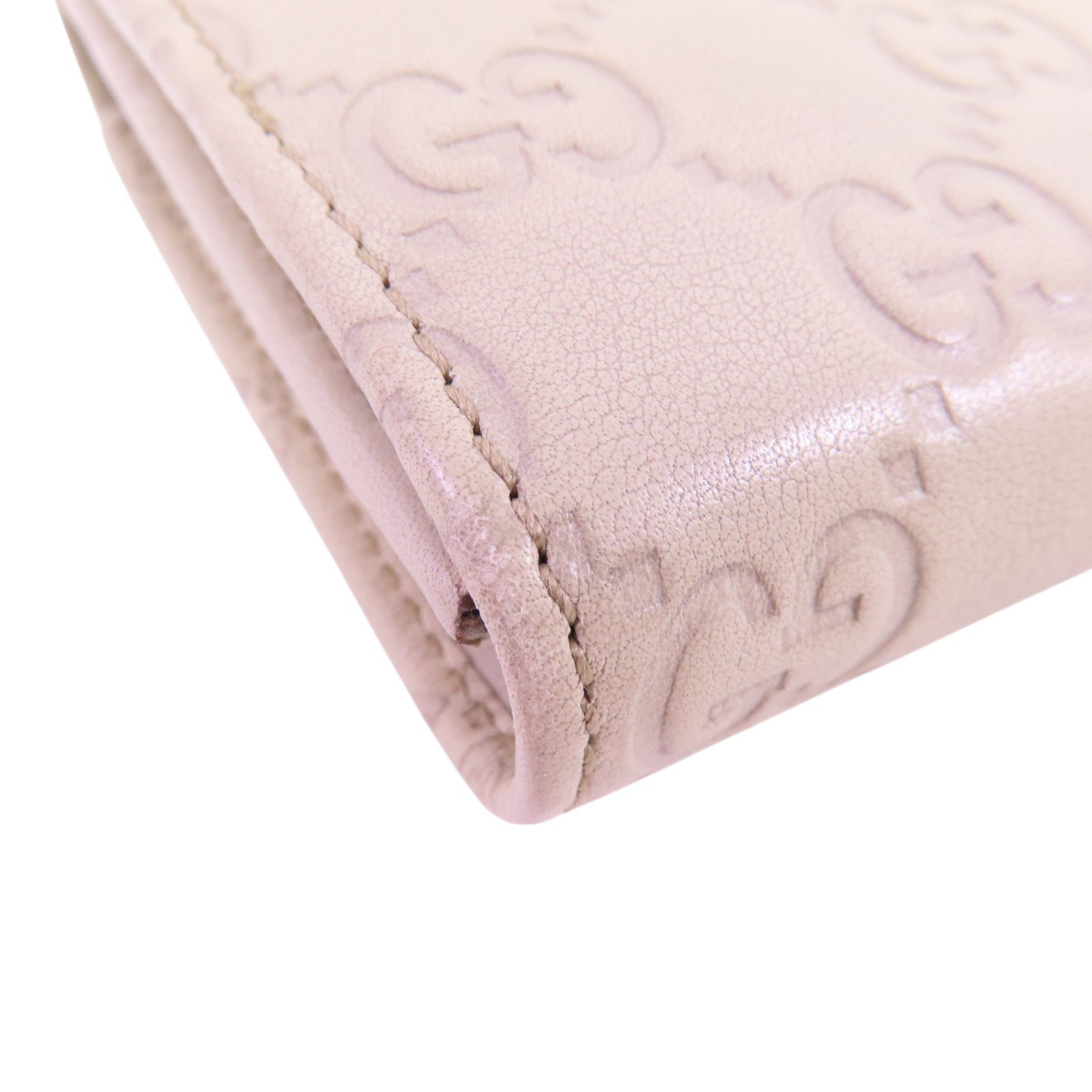 GUCCI GG GHW Shima Lovely Long Wallet 245728 Calfskin Leather