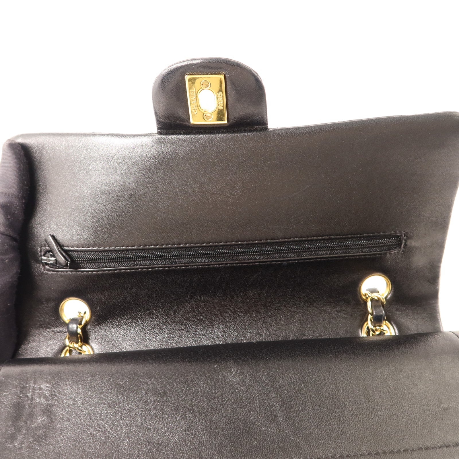 CHANEL 羊皮皮革Classic 25金扣鏈帶肩背袋