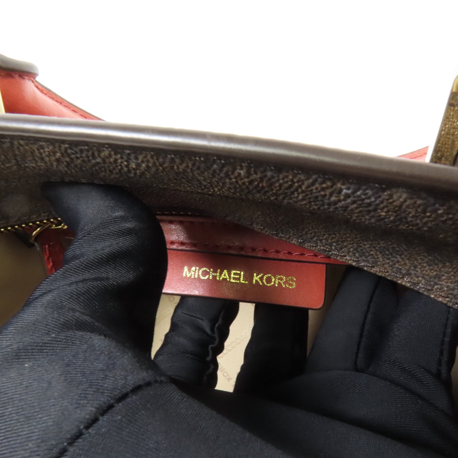 Michael Kors 塗層帆布Shoulder Bag金扣手挽袋