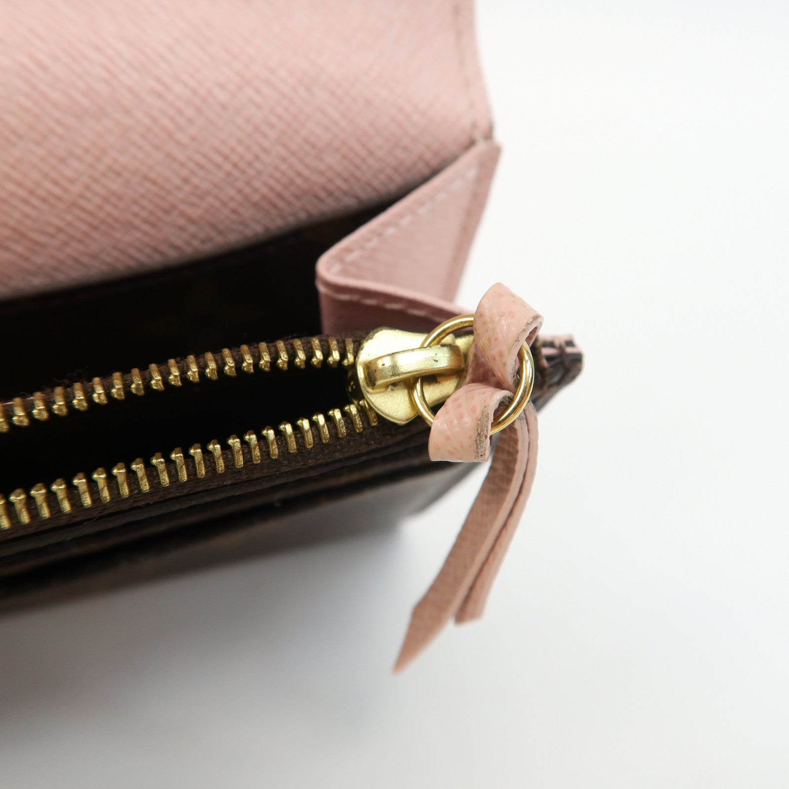 LOUIS VUITTON Monogram Emilie Wallet金扣長錢包啡色/粉紅色