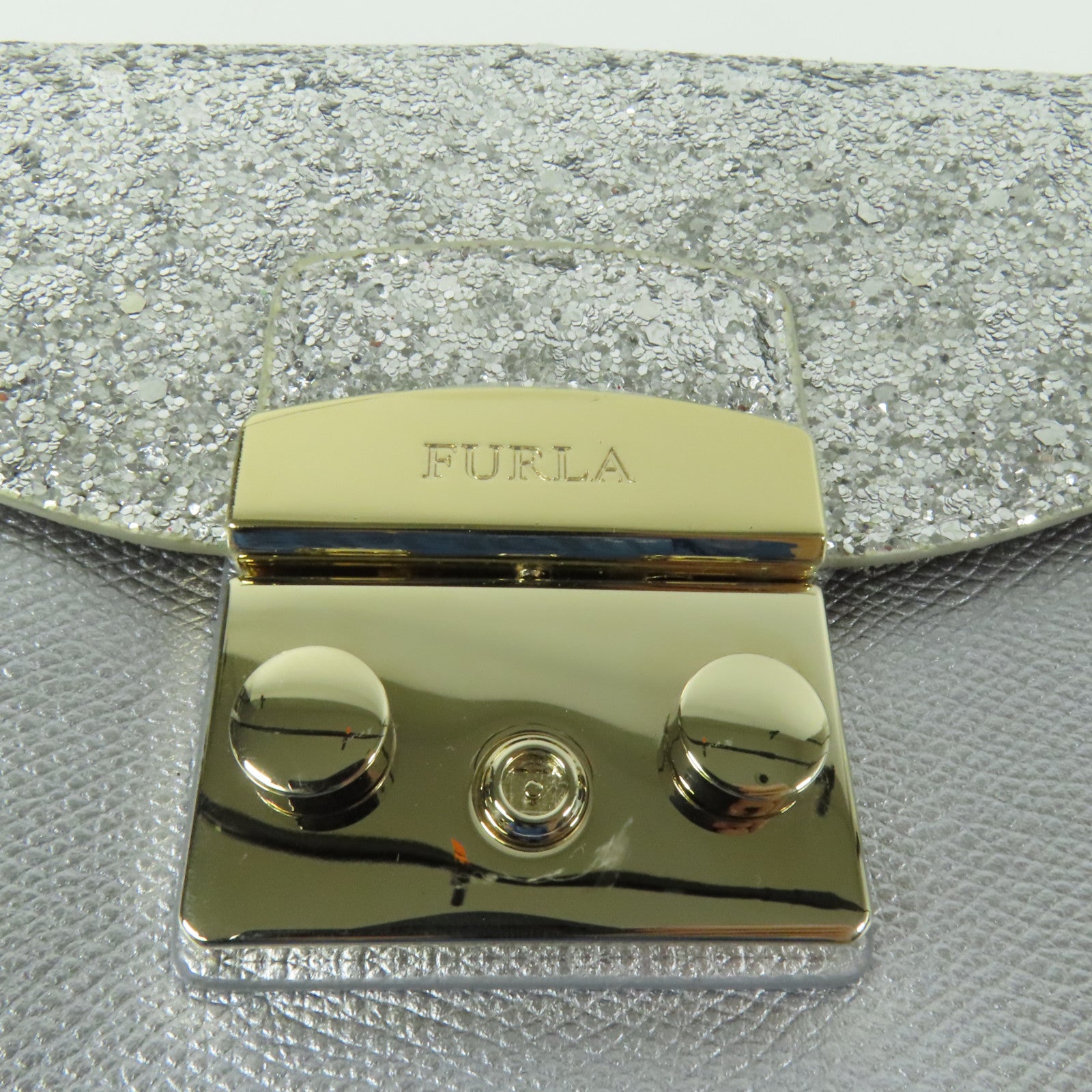 Furla 牛皮皮革Shoulder Bag金扣肩背袋