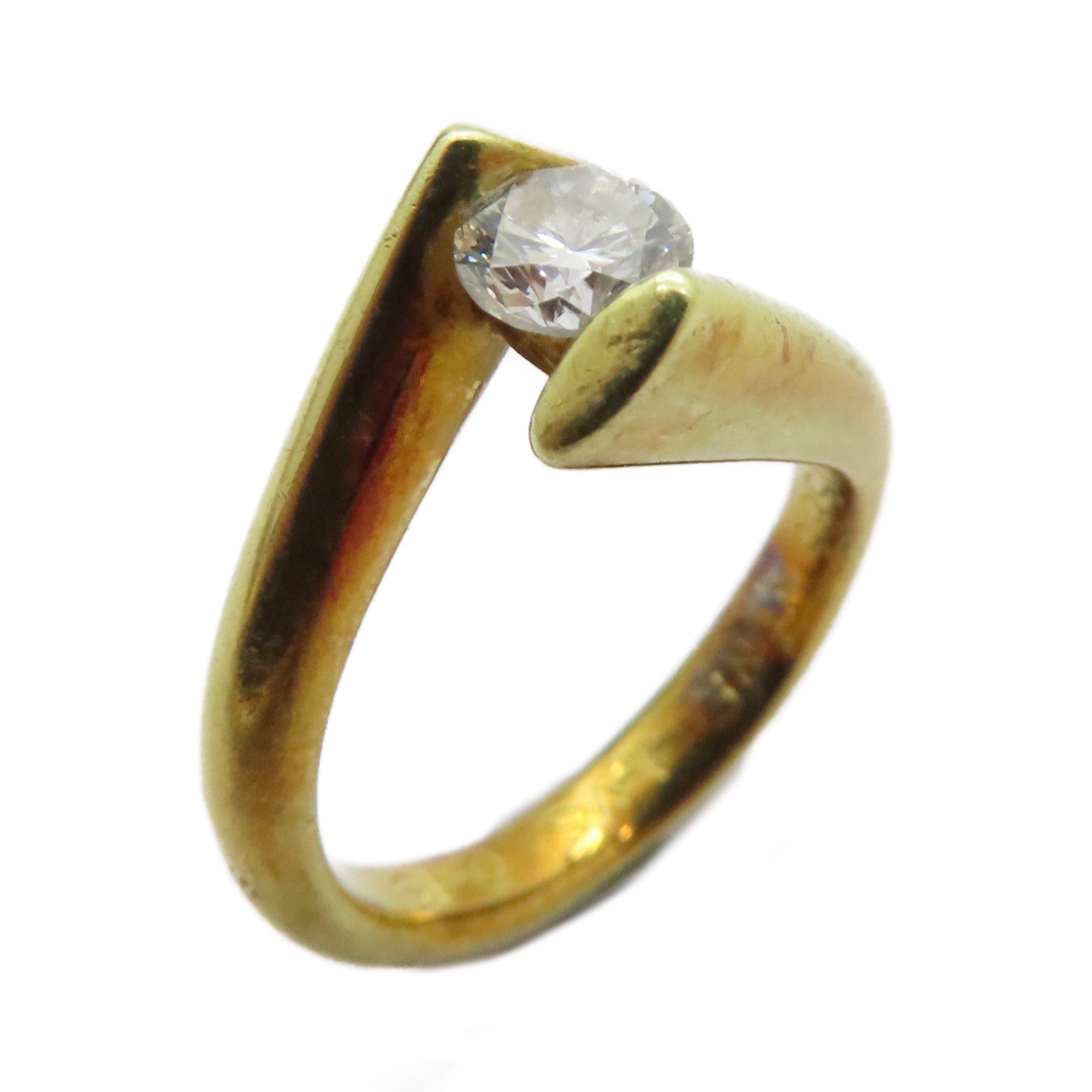 JEWELRY 【激減優惠】14K黃金Diamond Ring鑽石戒指US#.75