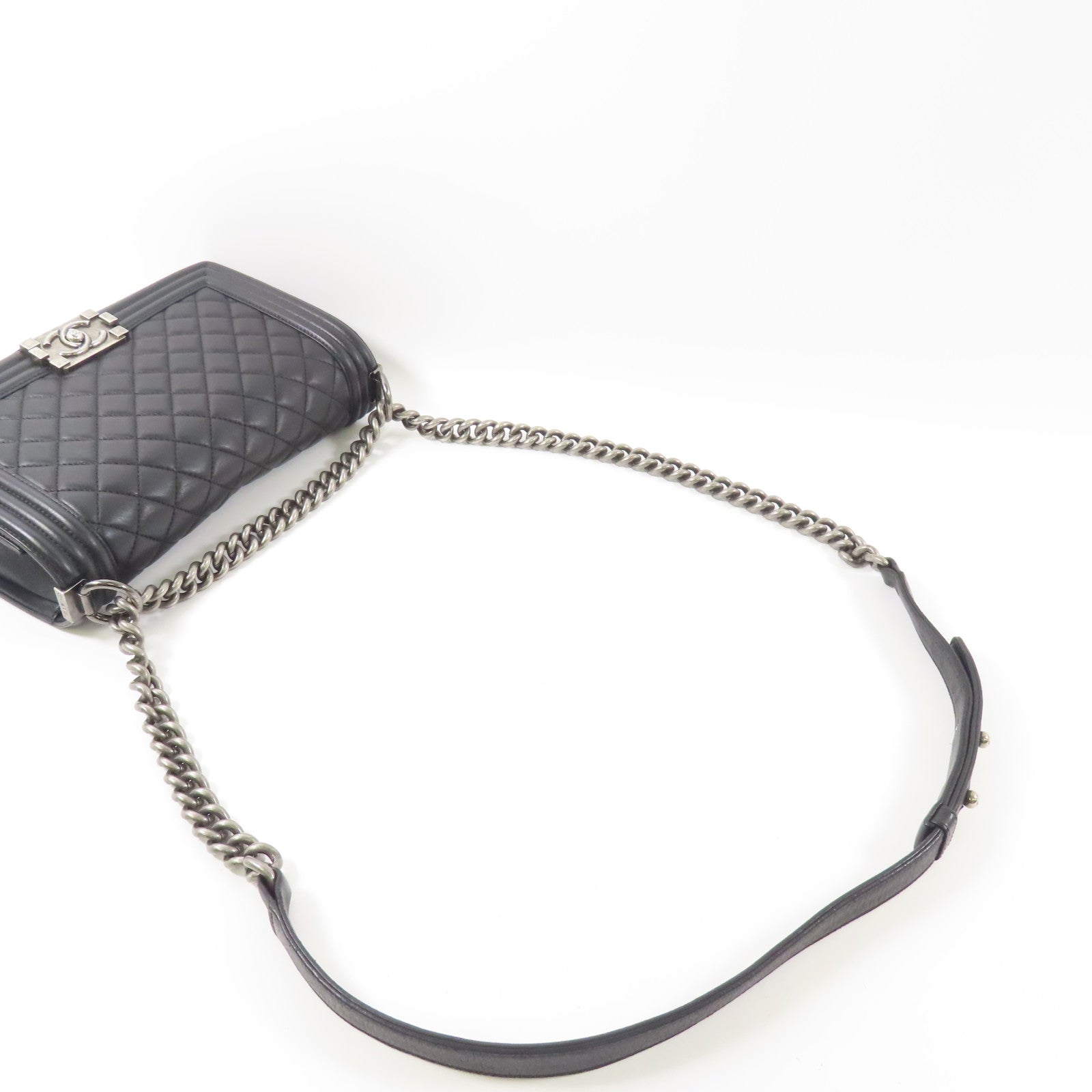 CHANEL 羊皮皮革Boy 25 Shoulder Bag鏈帶肩背袋