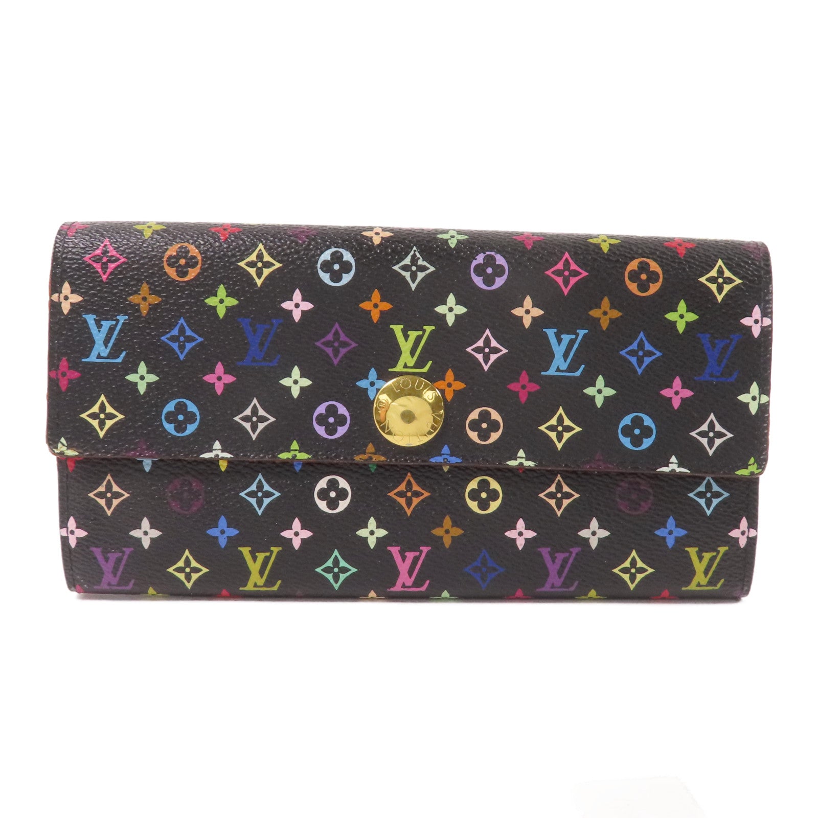 LOUIS VUITTON 【激減優惠】Monogram Multicolore Portefeuille Sarah金扣長錢包