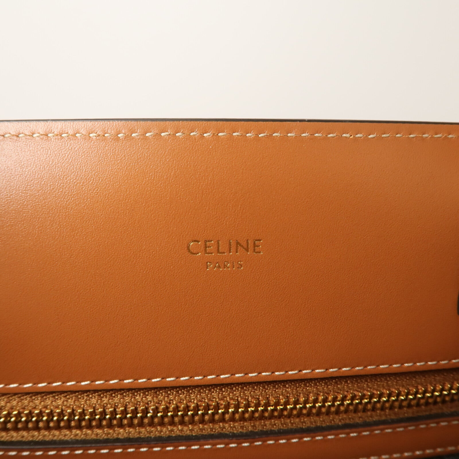CELINE 牛皮皮革/羊毛Small Vertcal Cabas手挽肩背兩用袋