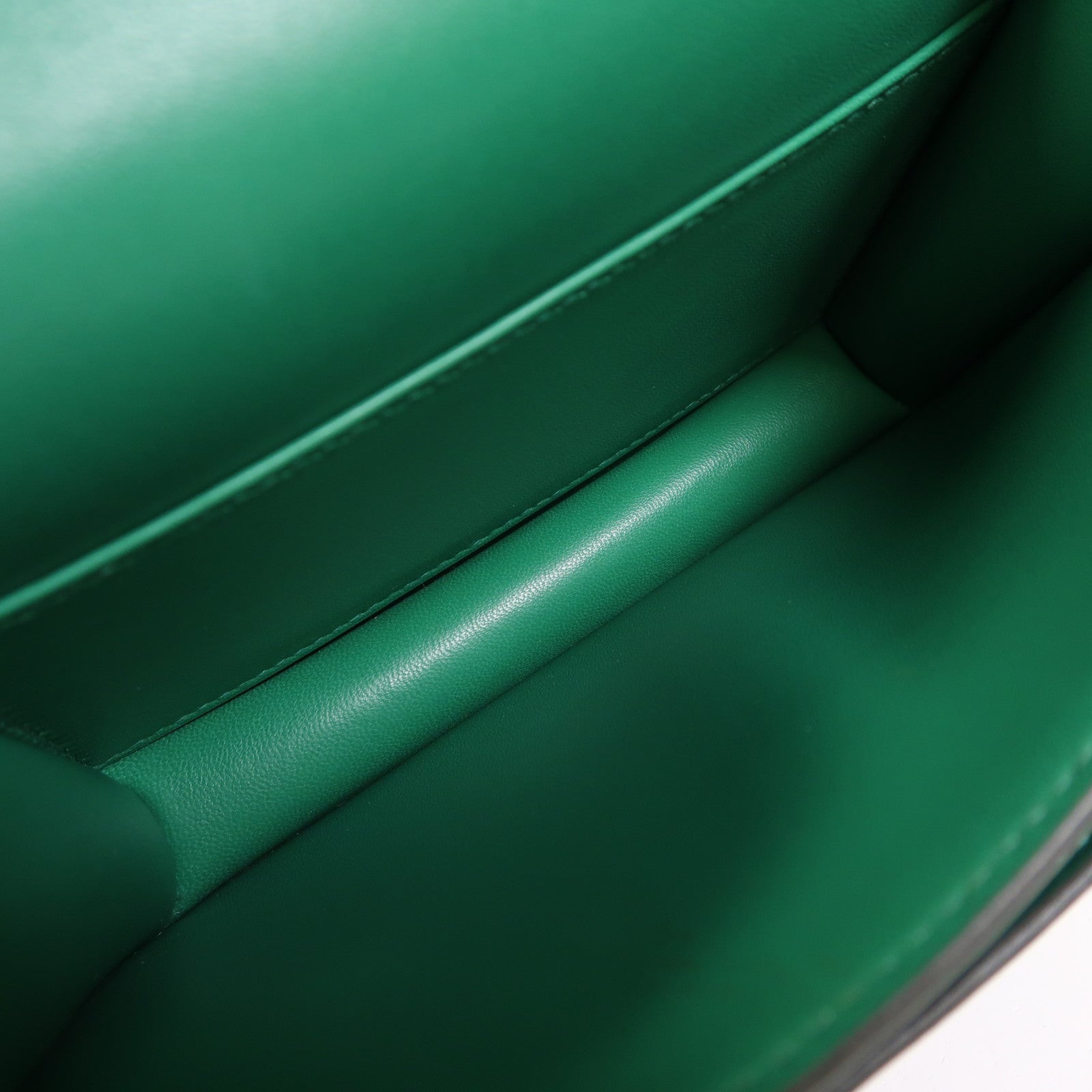 HERMES Epsom皮革Constance Mini銀扣肩背袋Vert Vertigo
