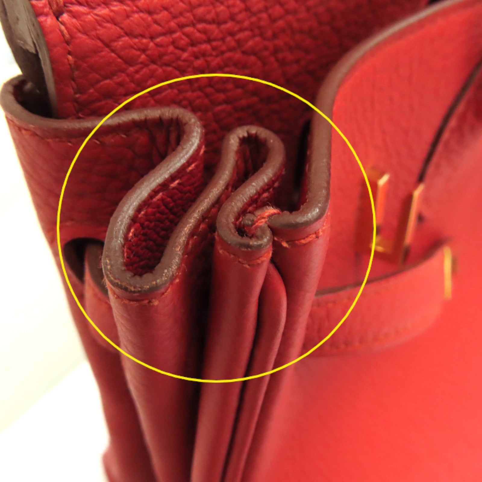 HERMES Togo皮革Birkin 25 Hand Bag金扣手挽袋Rouge Casaque法拉利紅色