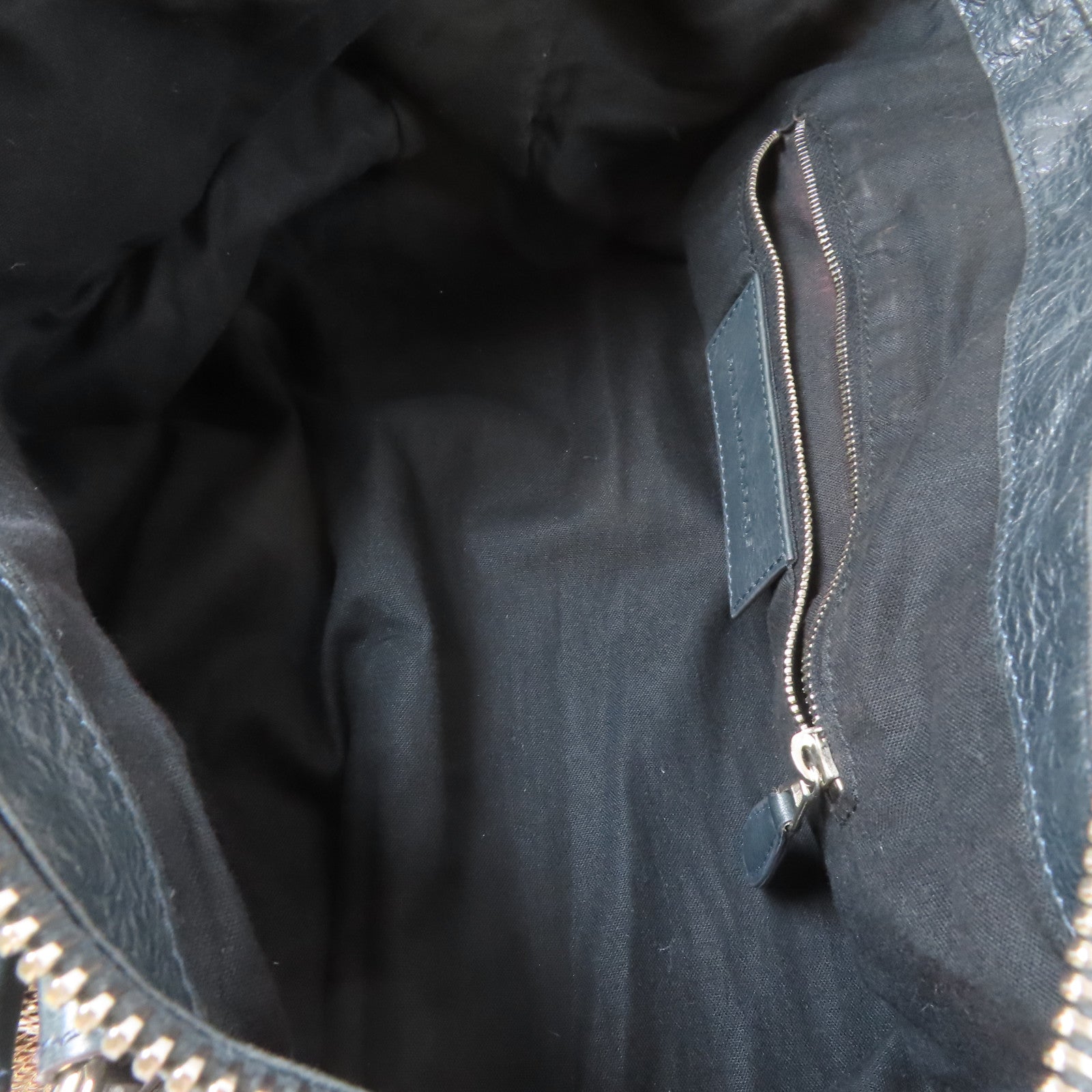 BALENCIAGA 牛皮皮革Giant Work銀扣手挽袋綠色