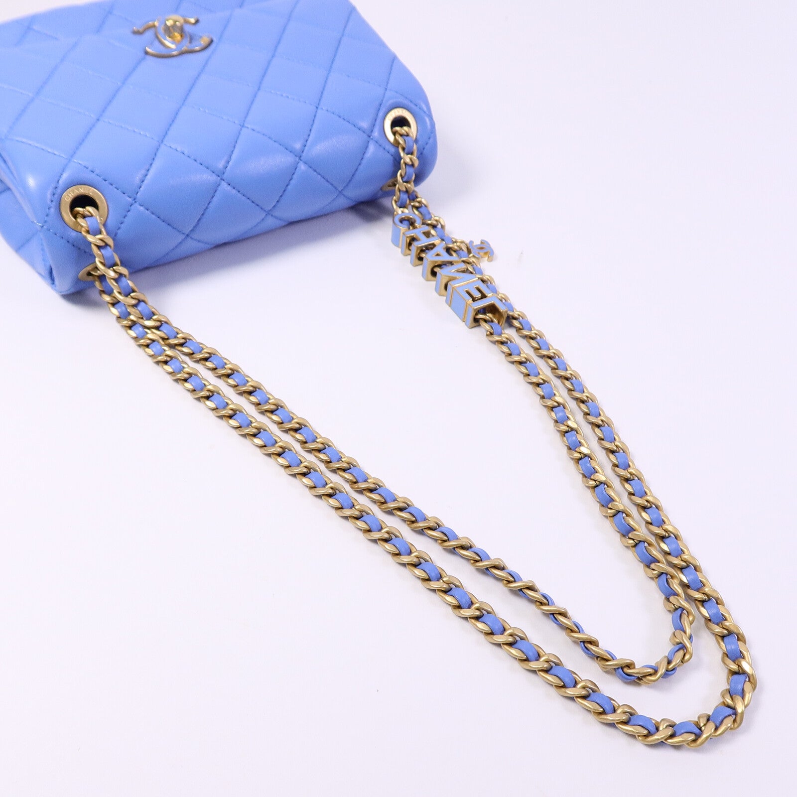 CHANEL 羊皮皮革Chain Shoudler Bag鏈帶肩背袋