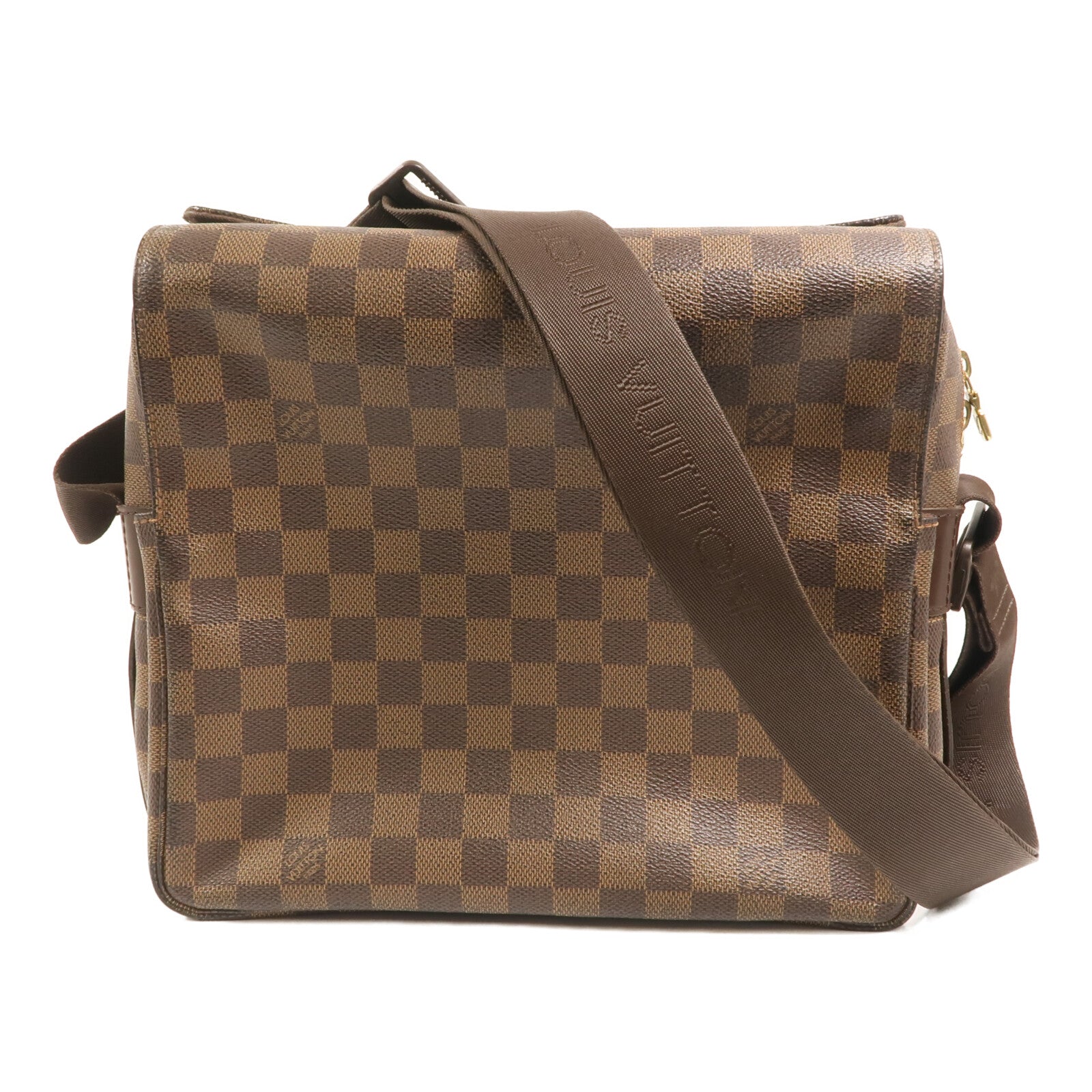 LOUIS VUITTON 【激減優惠】Damier Naviglio金扣肩背袋