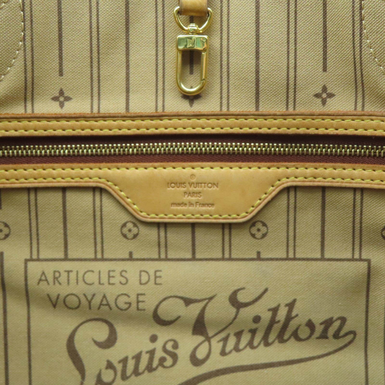 LOUIS VUITTON 【激減優惠】Monogram Neverfull GM金扣肩背袋啡色