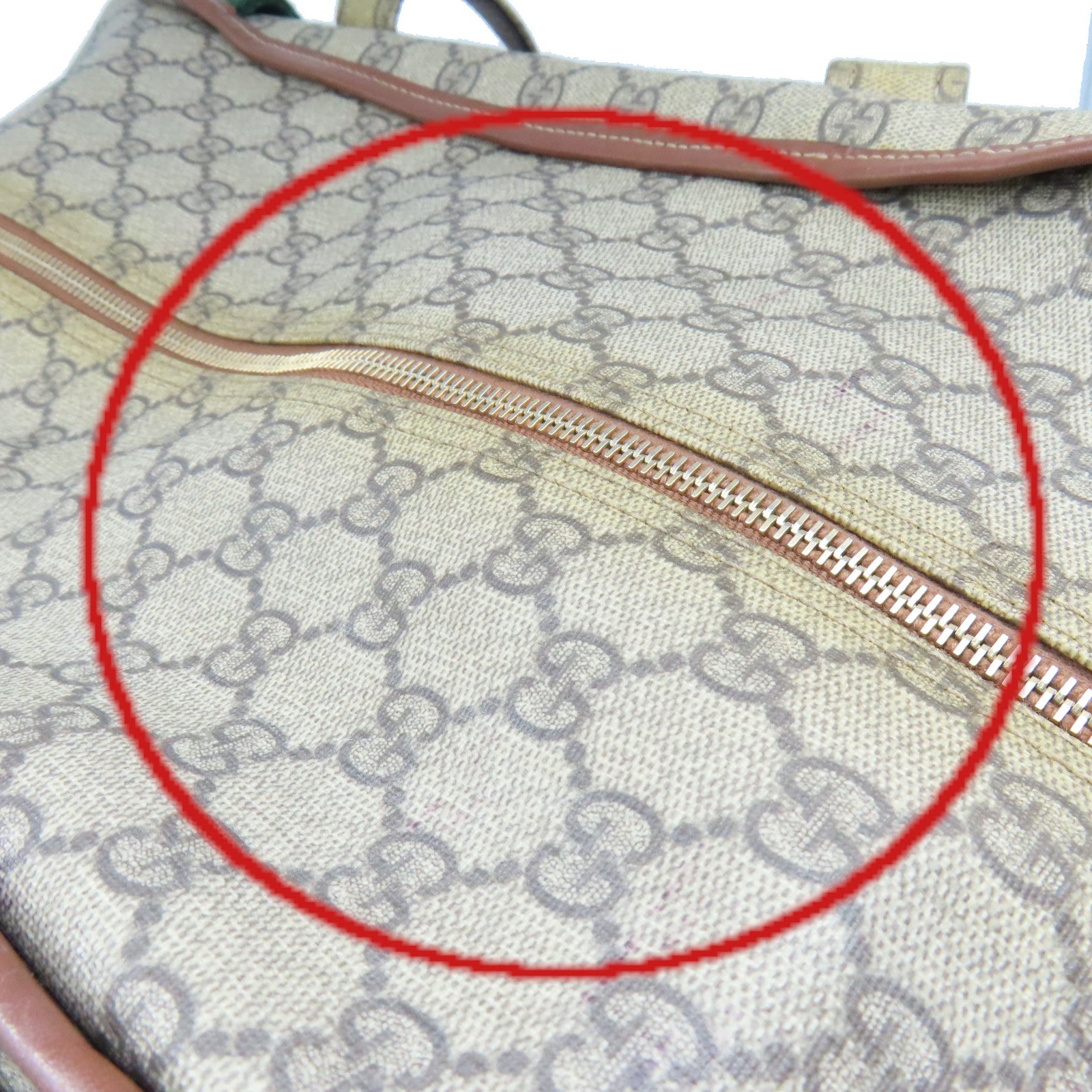 GUCCI 【激減優惠】塗層帆布Boston Bag波士頓包啡色