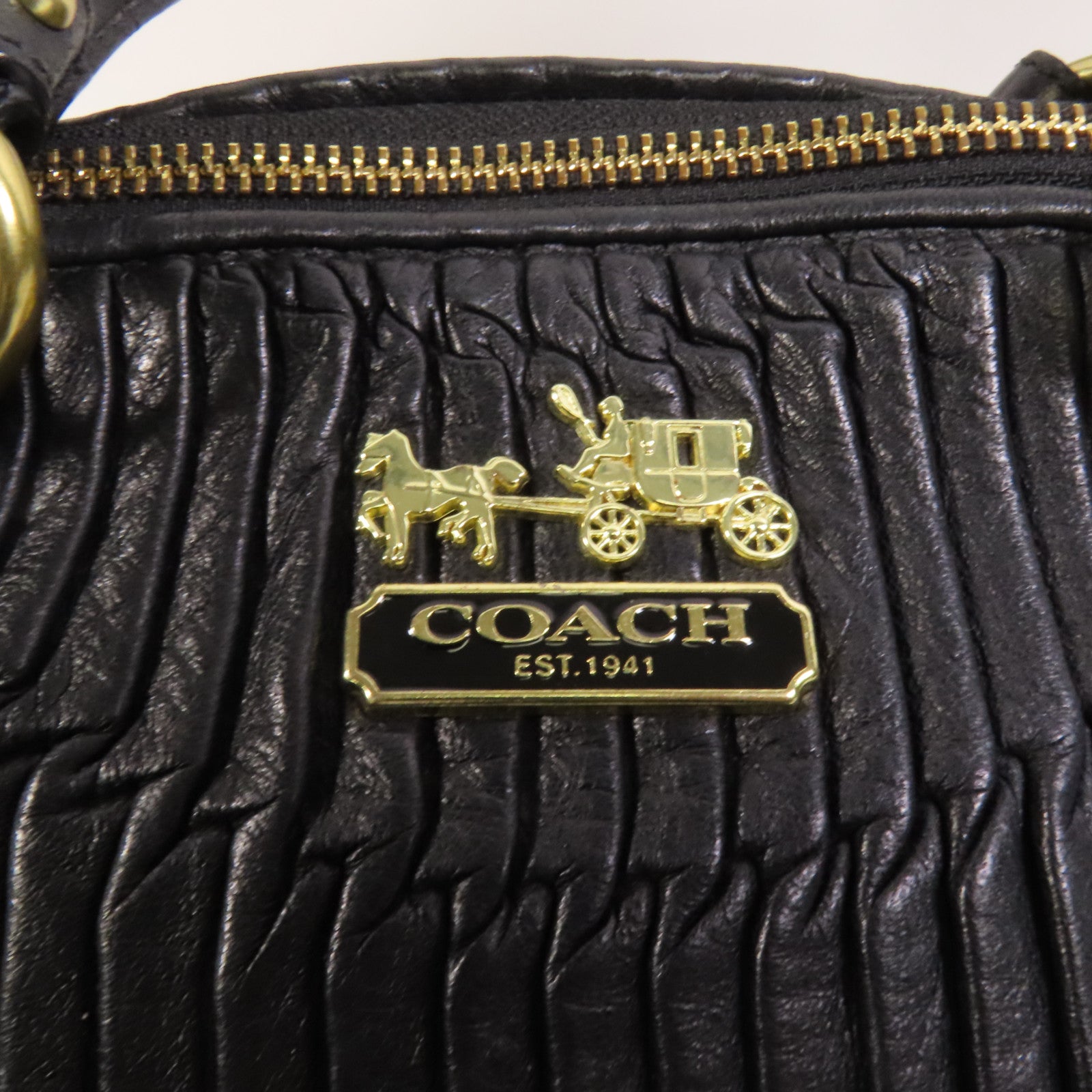 COACH 牛皮皮革2way Chain Shoulder Bag金扣手挽肩背兩用袋